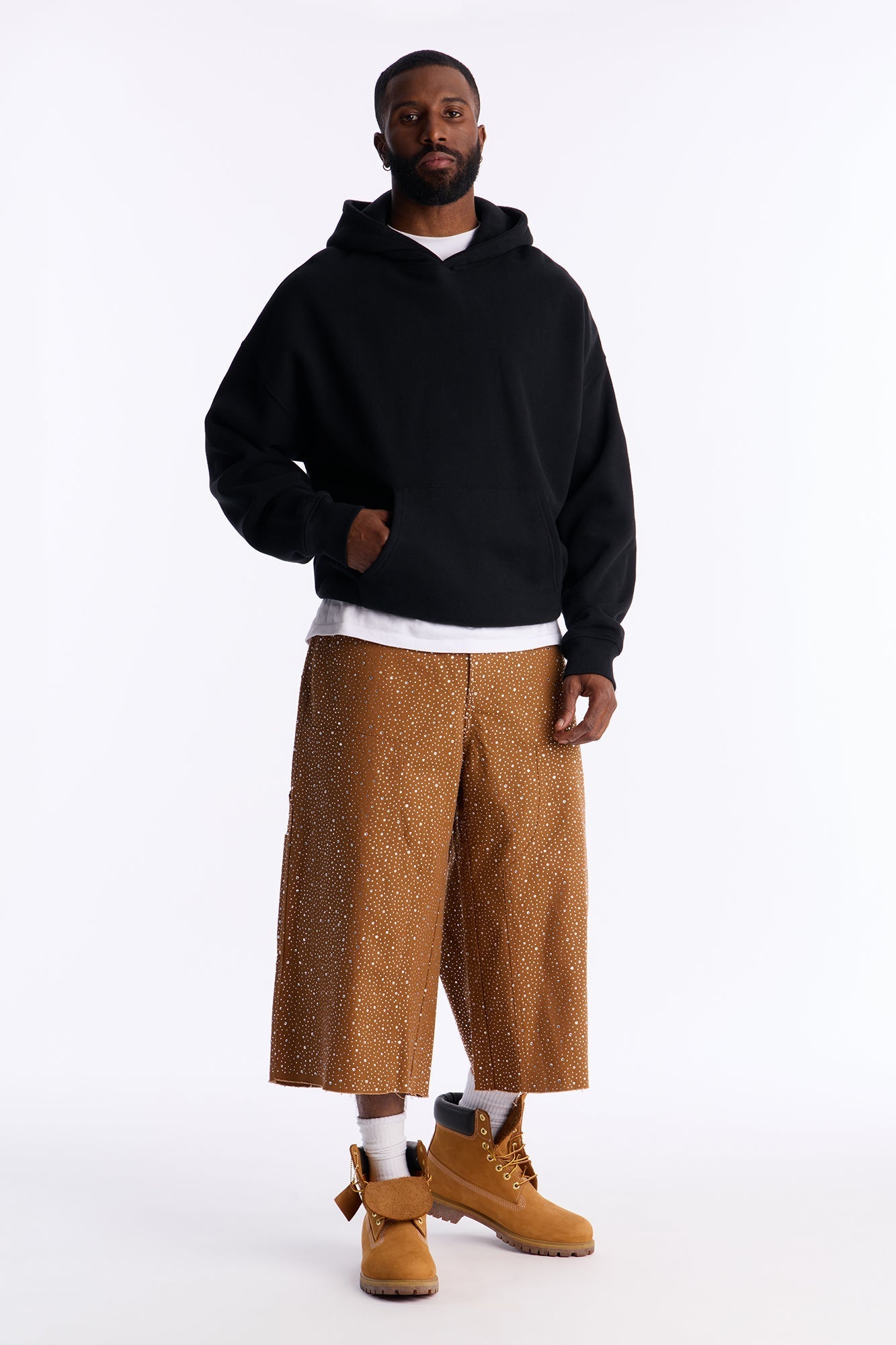 Extreme Baggy Flashing Lights Short - Tan Fashion Nova