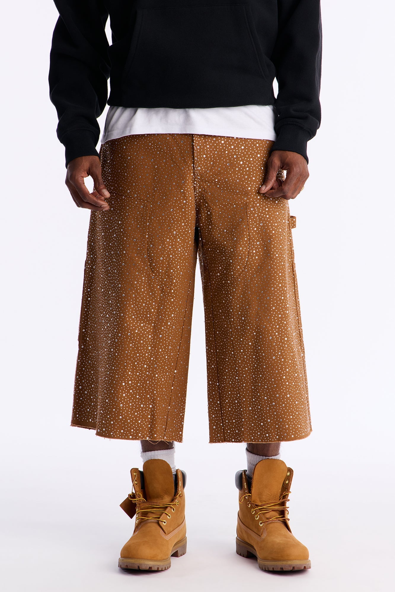 Extreme Baggy Flashing Lights Short - Tan Fashion Nova
