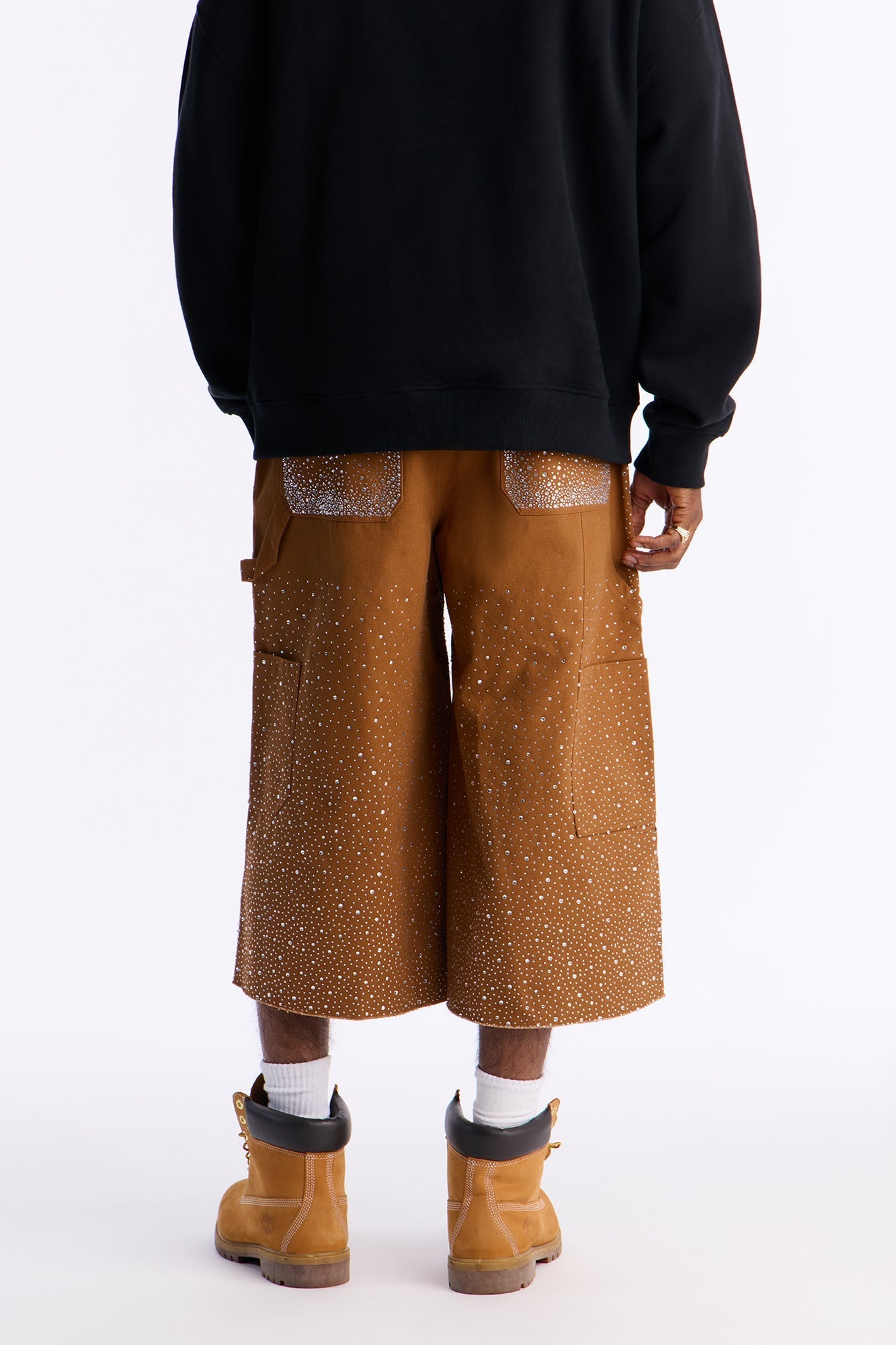 Extreme Baggy Flashing Lights Short - Tan Fashion Nova