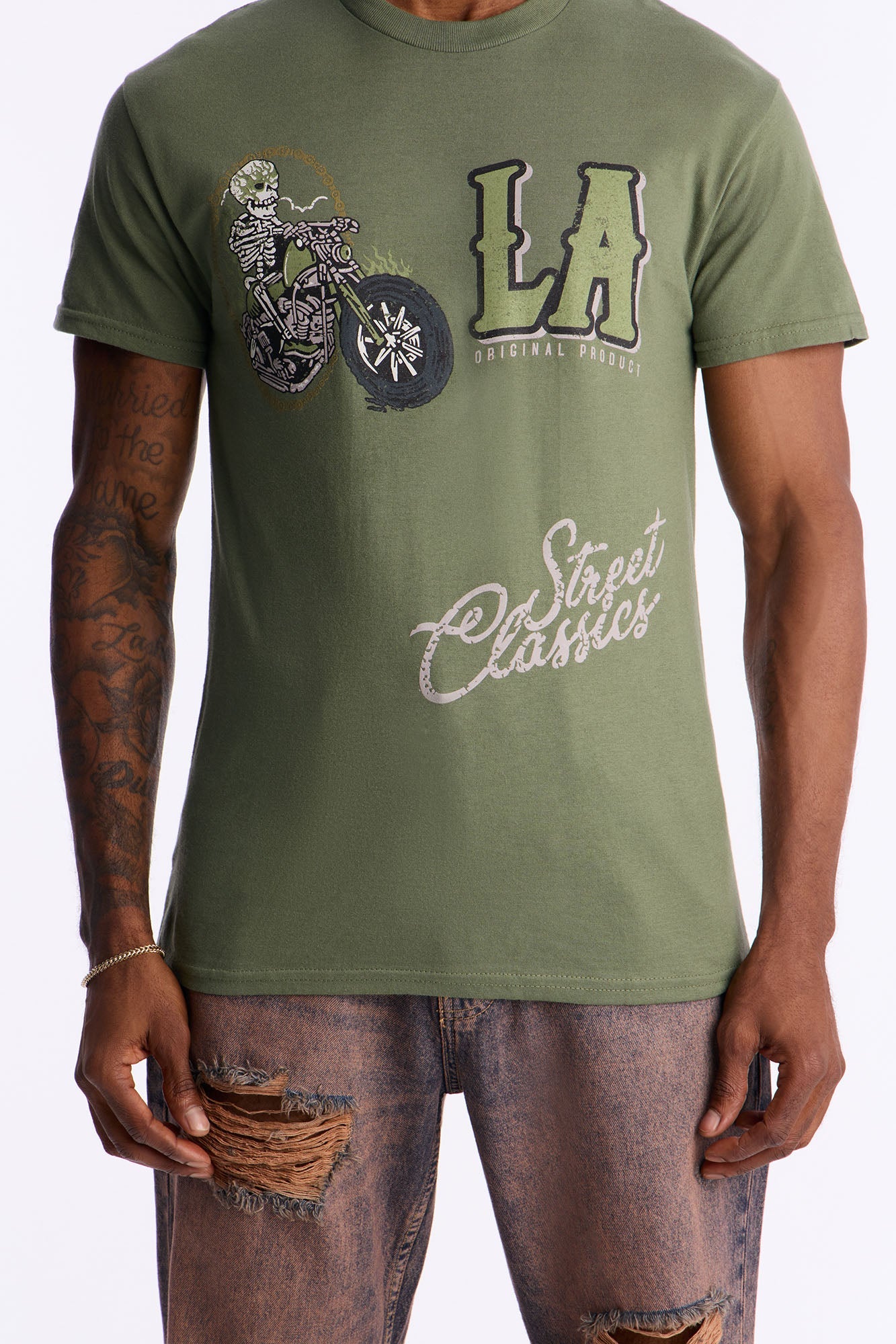 LA Street Classics Short Sleeve Tee - Military Green Fashion Nova