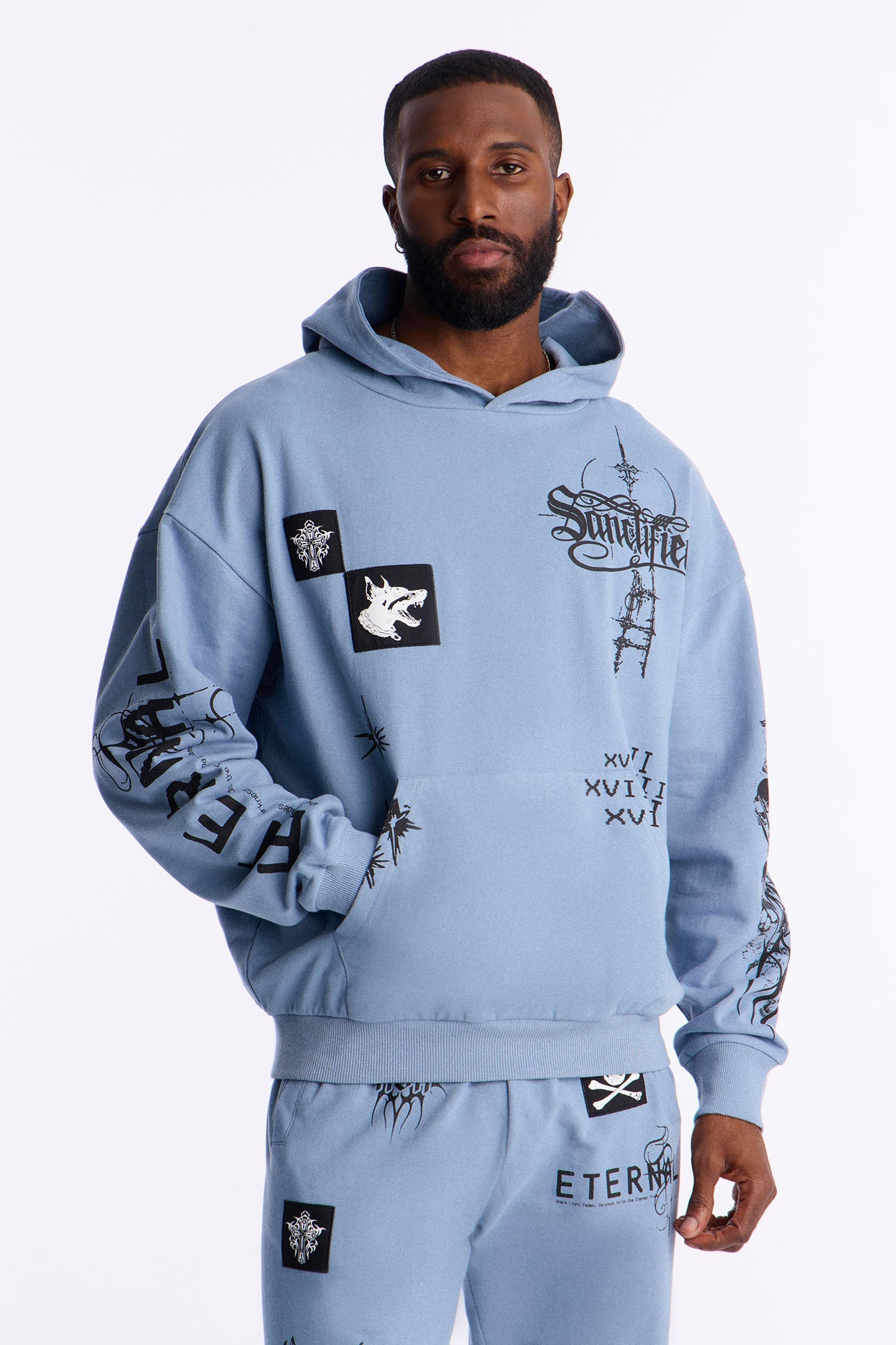 Sacred Energy Hoodie - Blue Fashion Nova