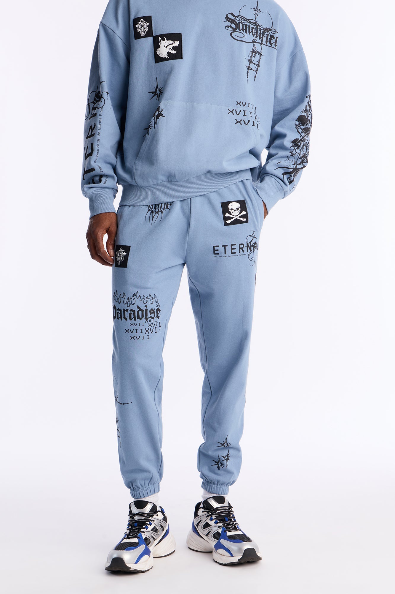 Sacred Energy Sweatpants - Blue Fashion Nova