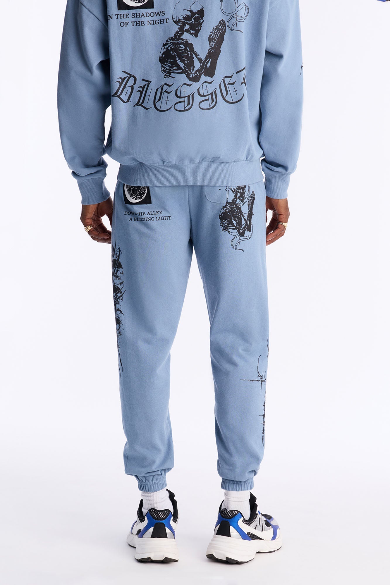 Sacred Energy Sweatpants - Blue Fashion Nova