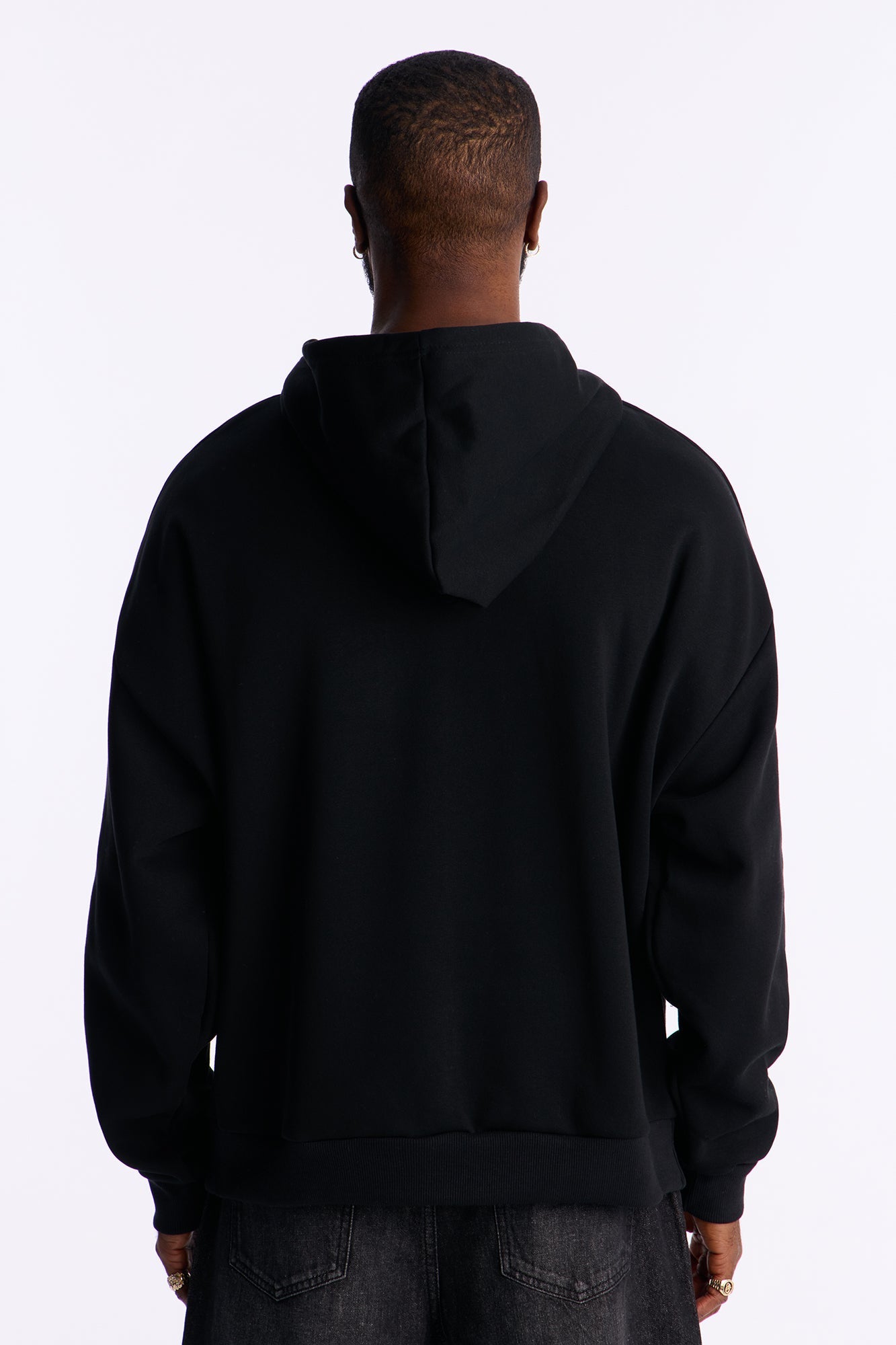 Always And Forever Rhinestone Oversized Hoodie - Black Fashion Nova