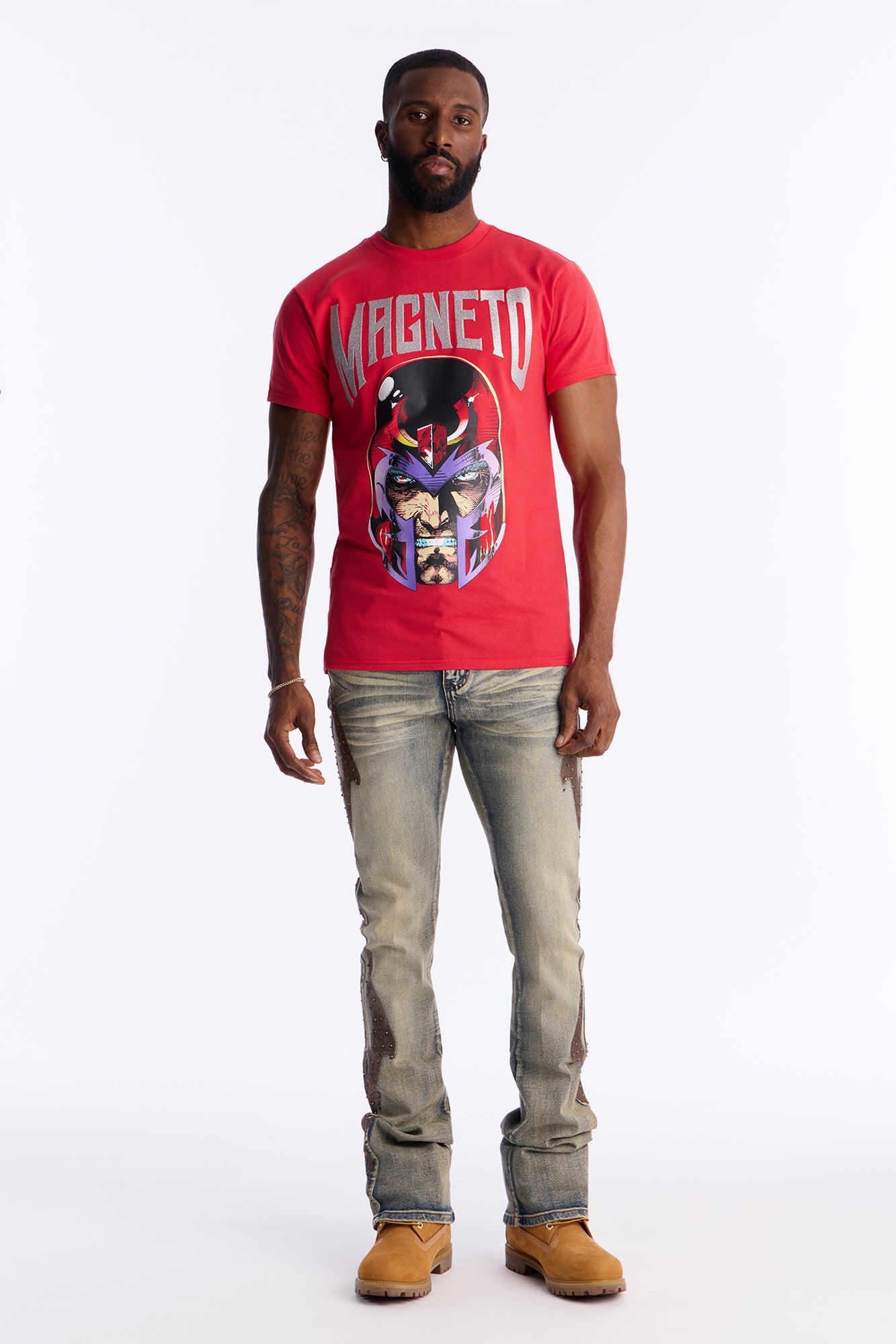Magento Embroidered Short Sleeve Tee - Red Fashion Nova