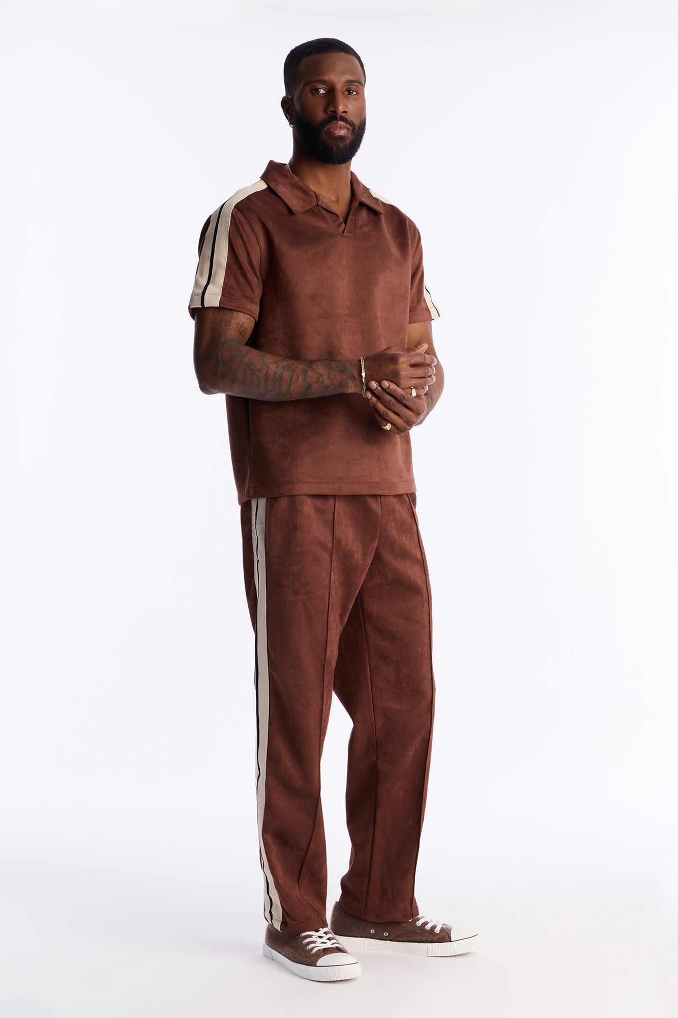 Straight Faux Suede Pant - Brown Fashion Nova