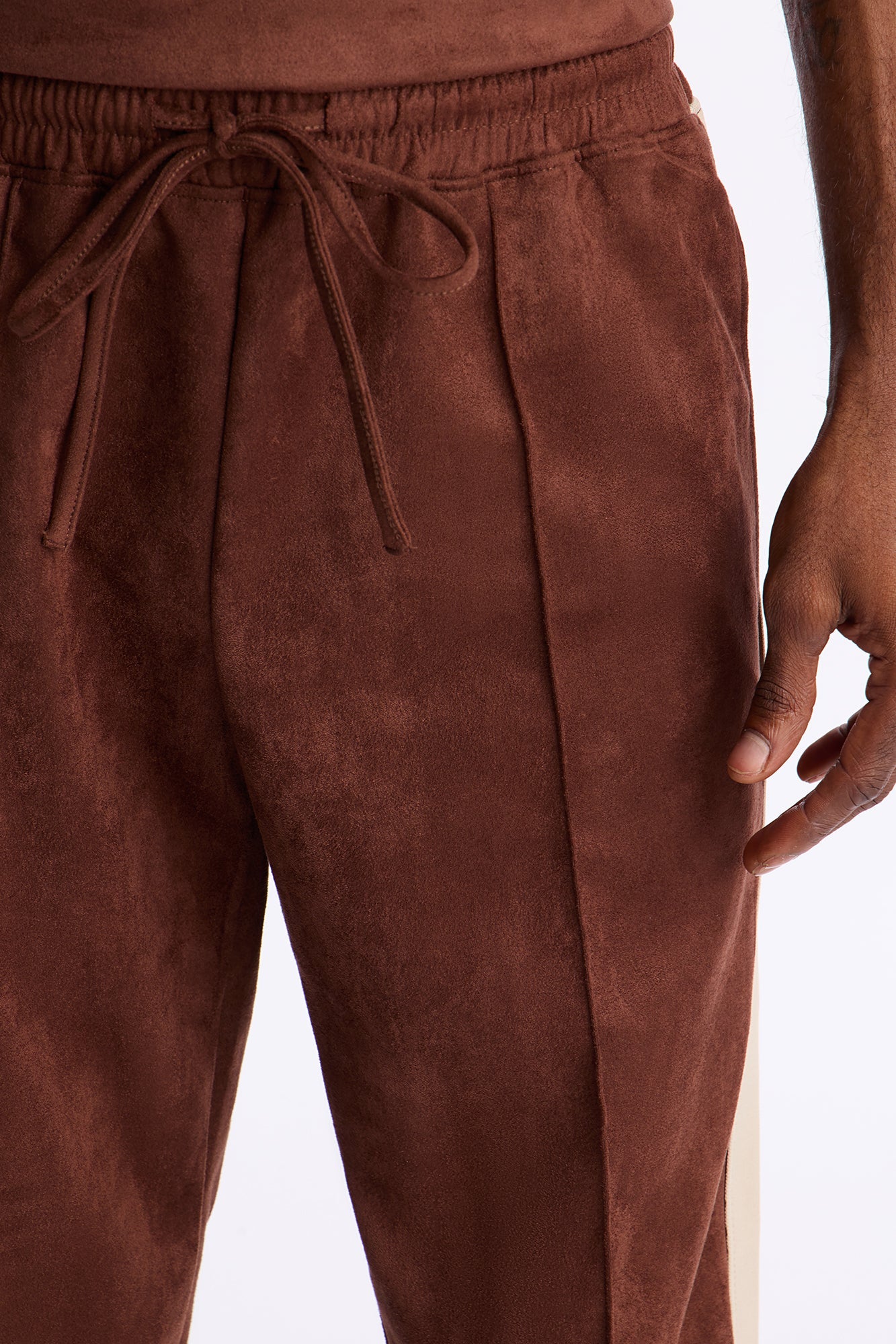 Straight Faux Suede Pant - Brown Fashion Nova