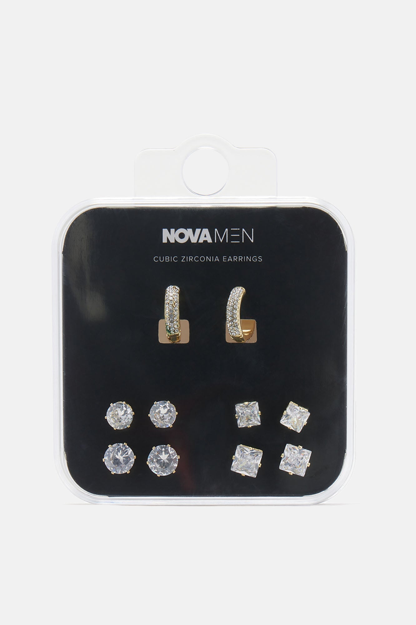 Iced Hoop 5 Piece Earring Set - Gold Fashion Nova