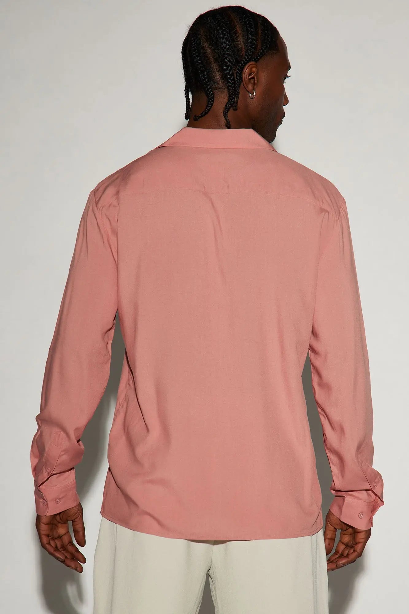 Dawson Relaxed Long Sleeve Button Up Shirt - Mauve Fashion Nova
