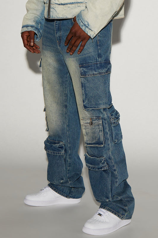 Stay Looking Rigid Straight Carpenter Jeans - VintageBlueWash Fashion Nova