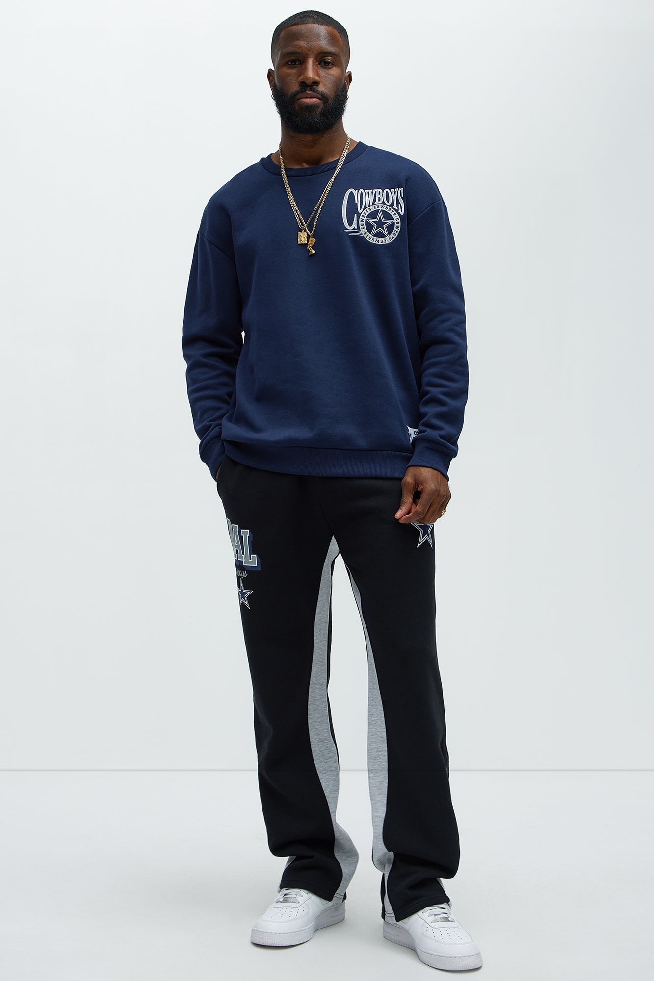 Cowboys Crew Neck Sweatshirt - Navy Fashion Nova