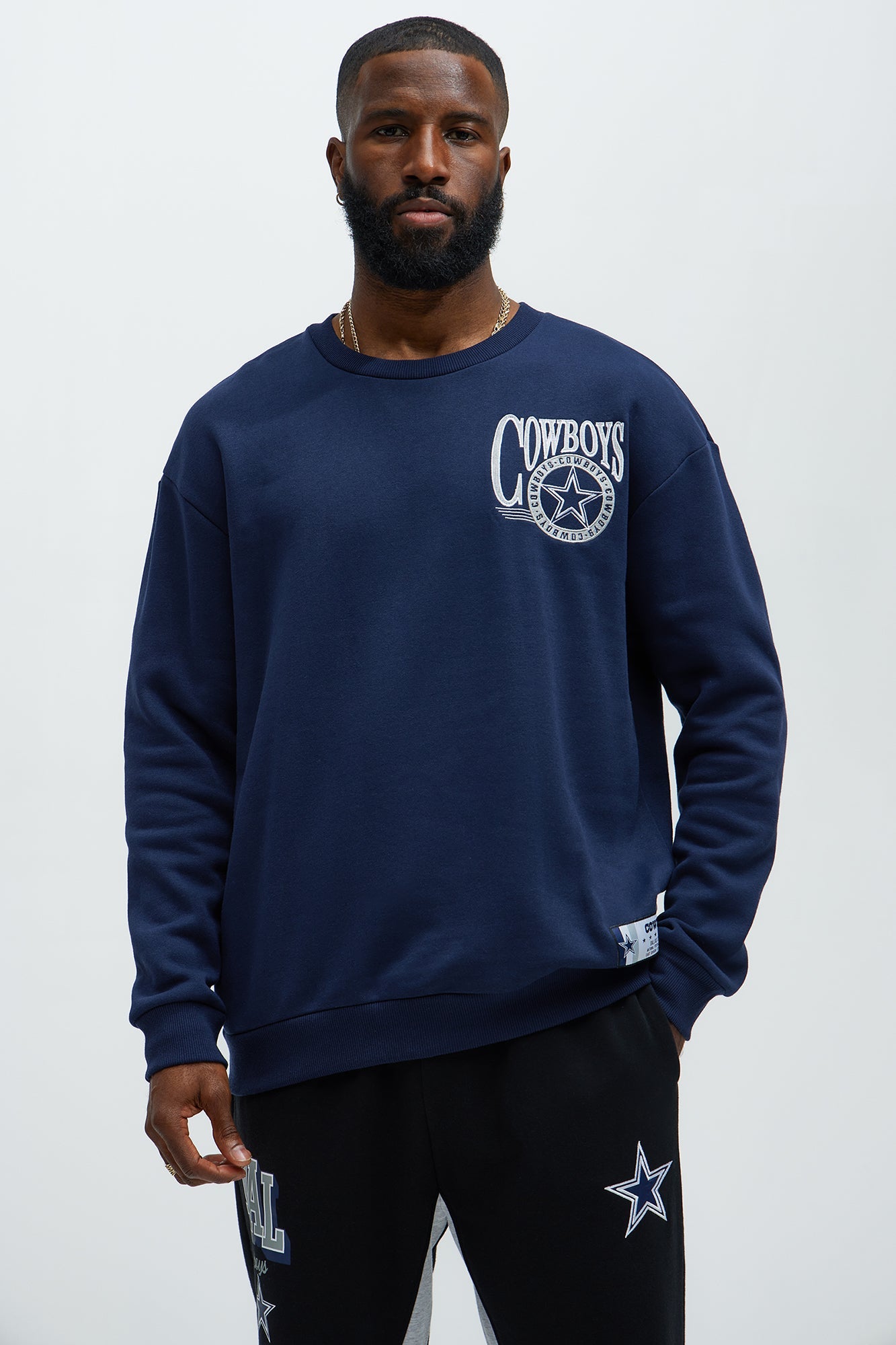 Cowboys Crew Neck Sweatshirt - Navy Fashion Nova