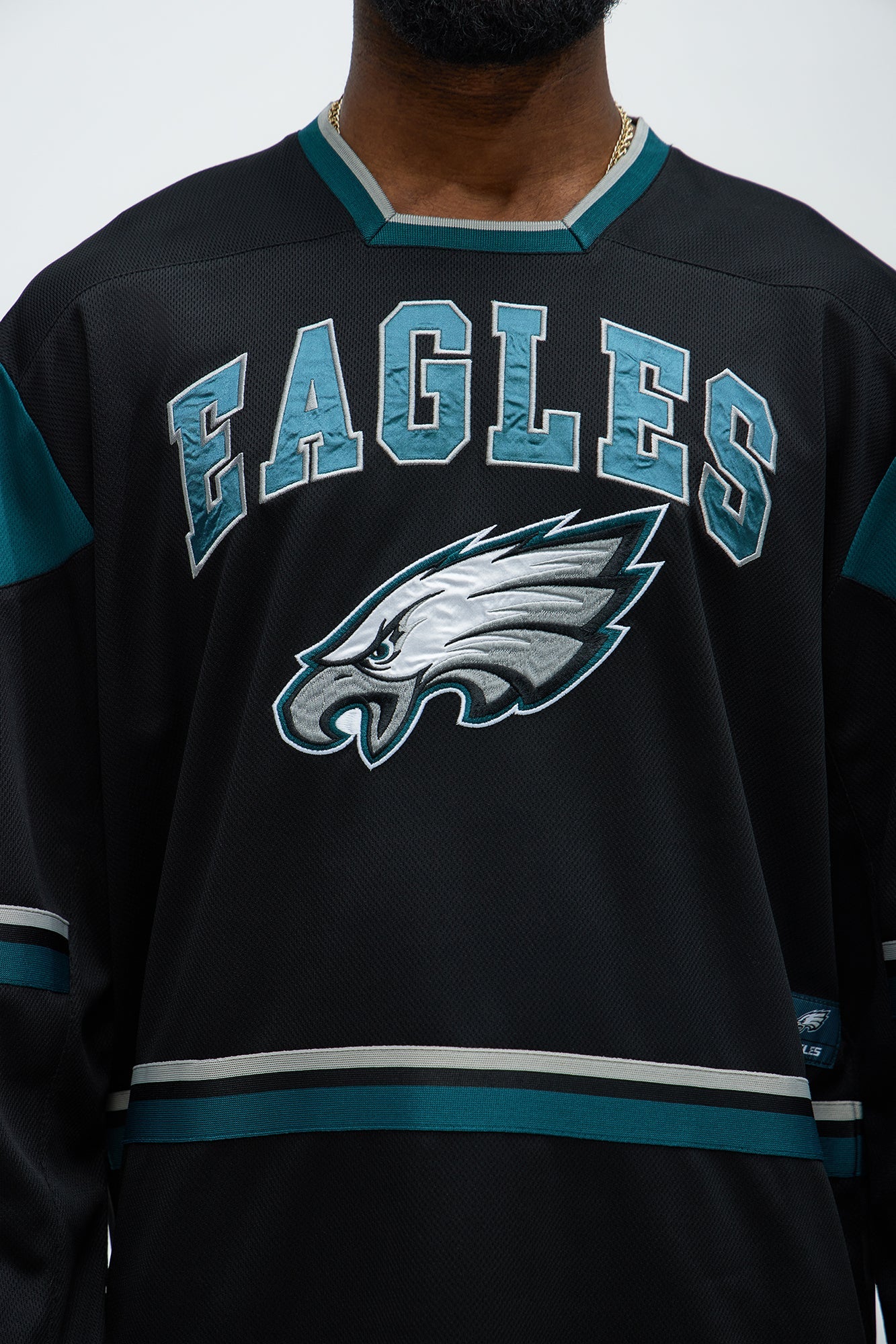 Eagles Hat Trick Hockey Top - Black/Green Fashion Nova