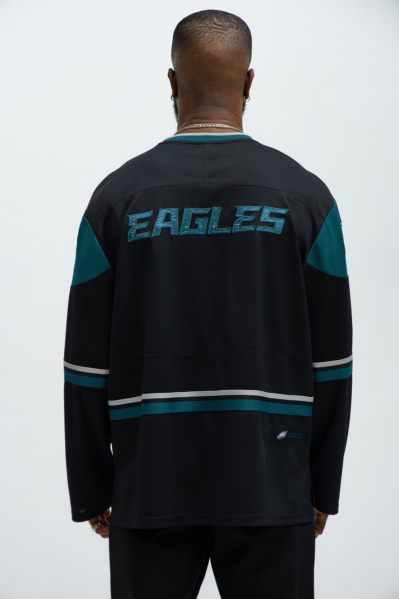 Eagles Hat Trick Hockey Top - Black/Green Fashion Nova