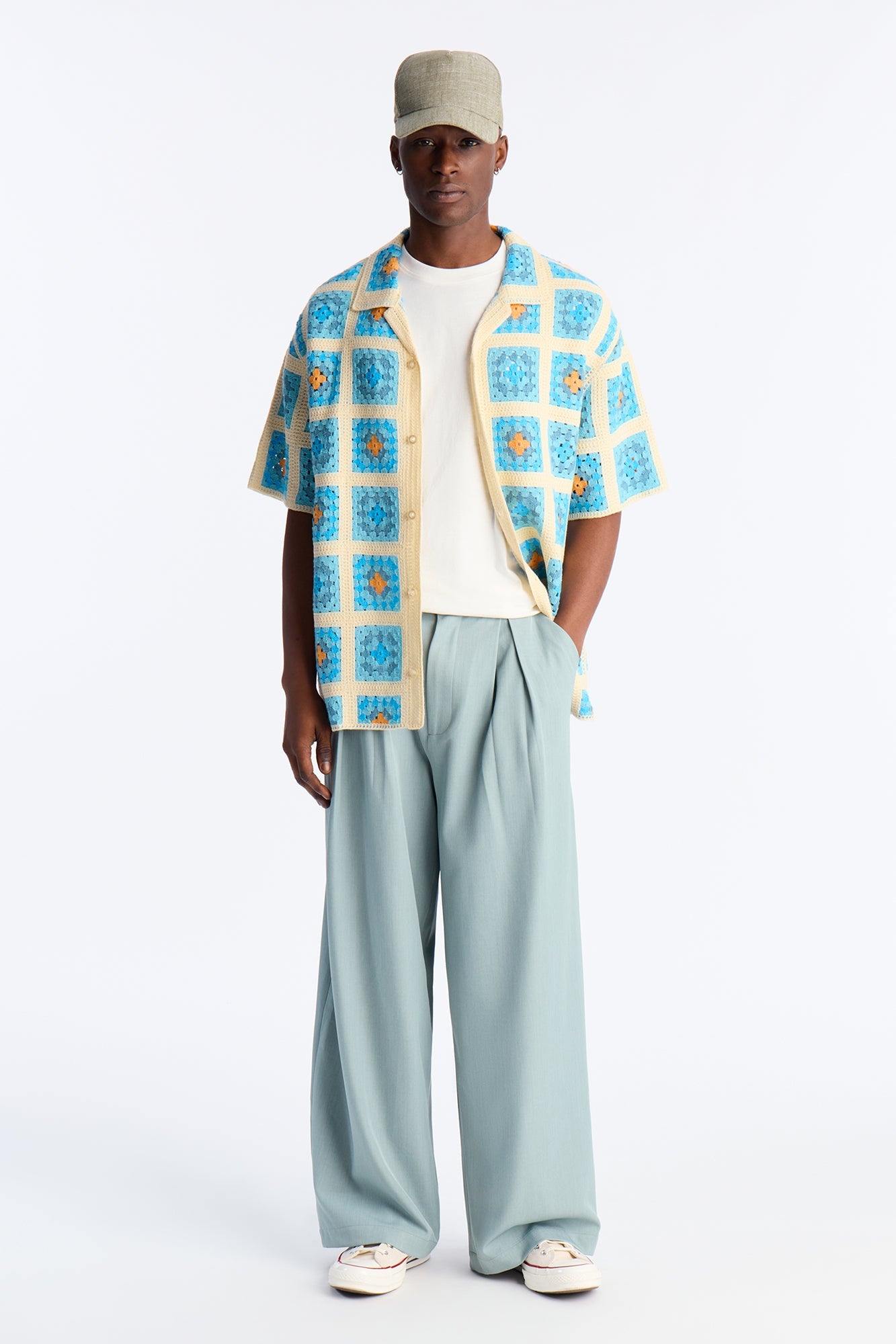 Nolan Textured Shirt - Blue Fashion Nova