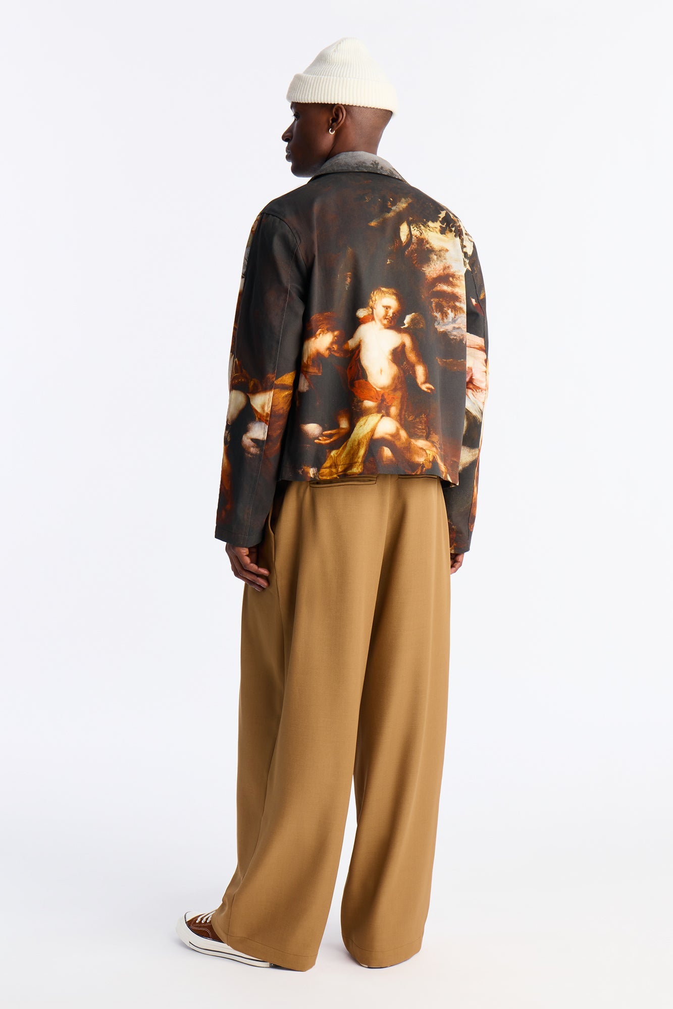 Cropped Renaissance Printed Twill Work Jacket - Multi Color Fashion Nova