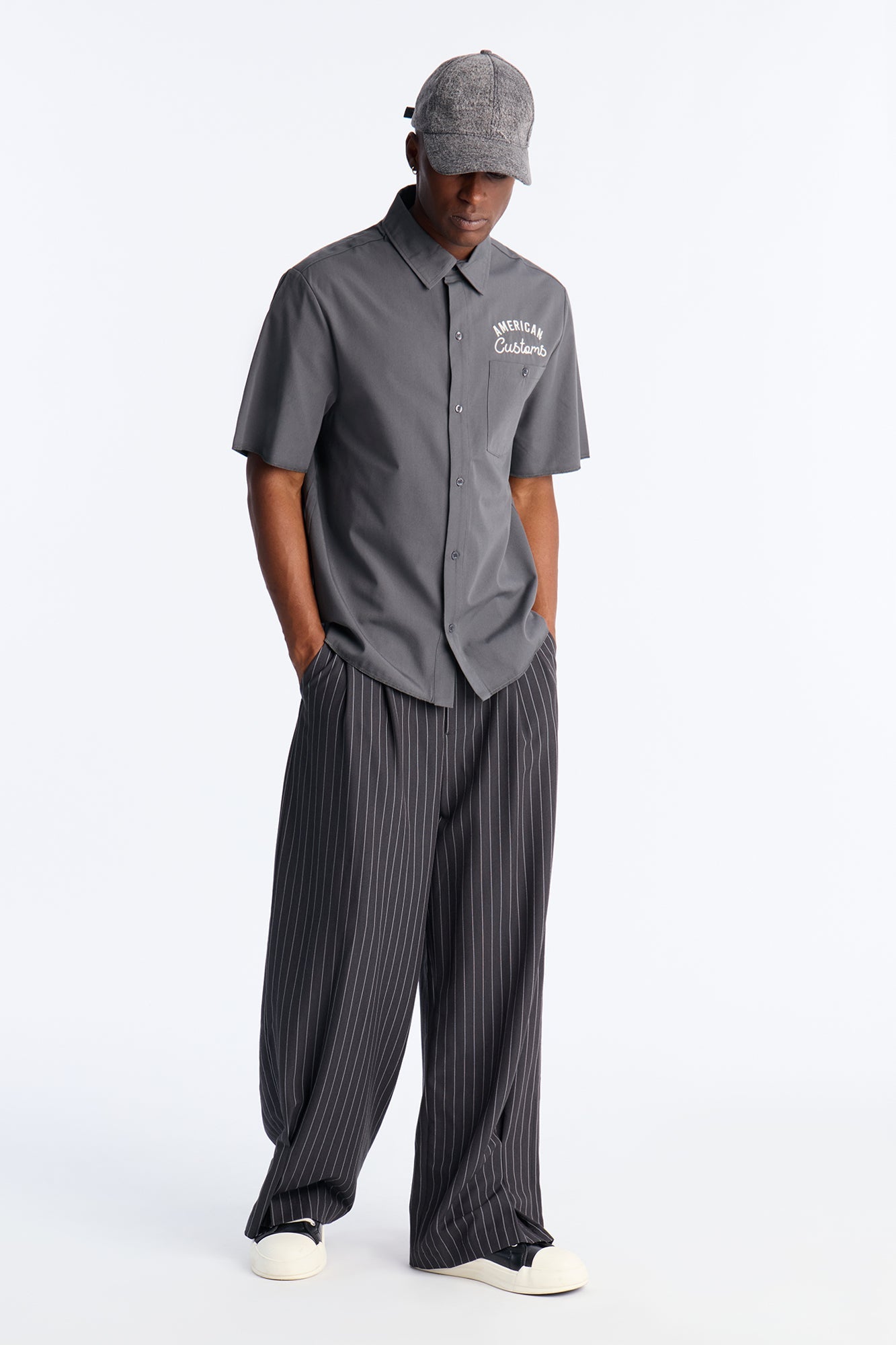 American Customs Mechanic Button Up Shirt - Black Fashion Nova