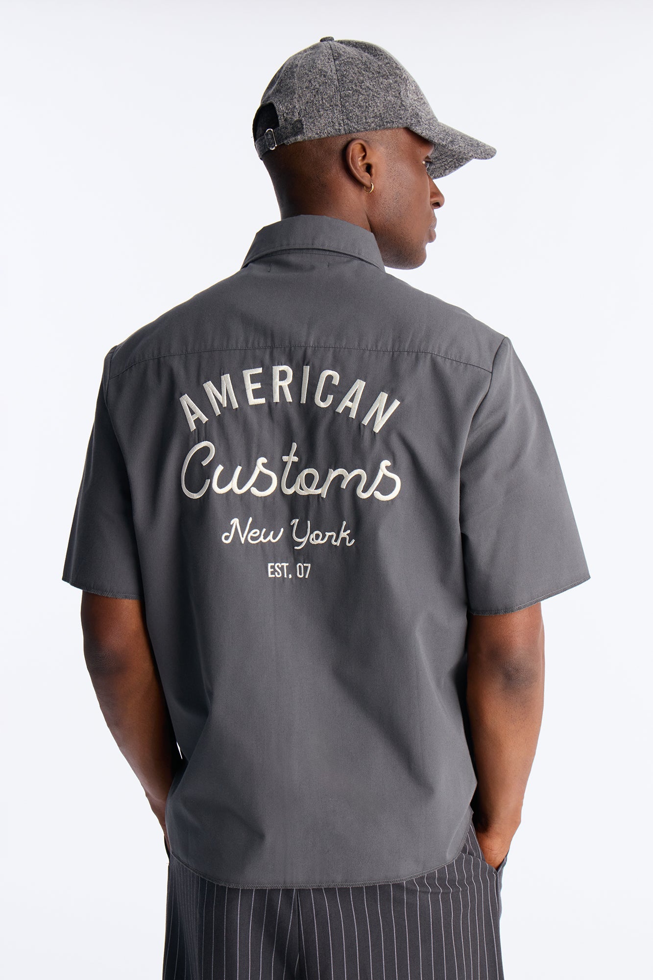 American Customs Mechanic Button Up Shirt - Black Fashion Nova