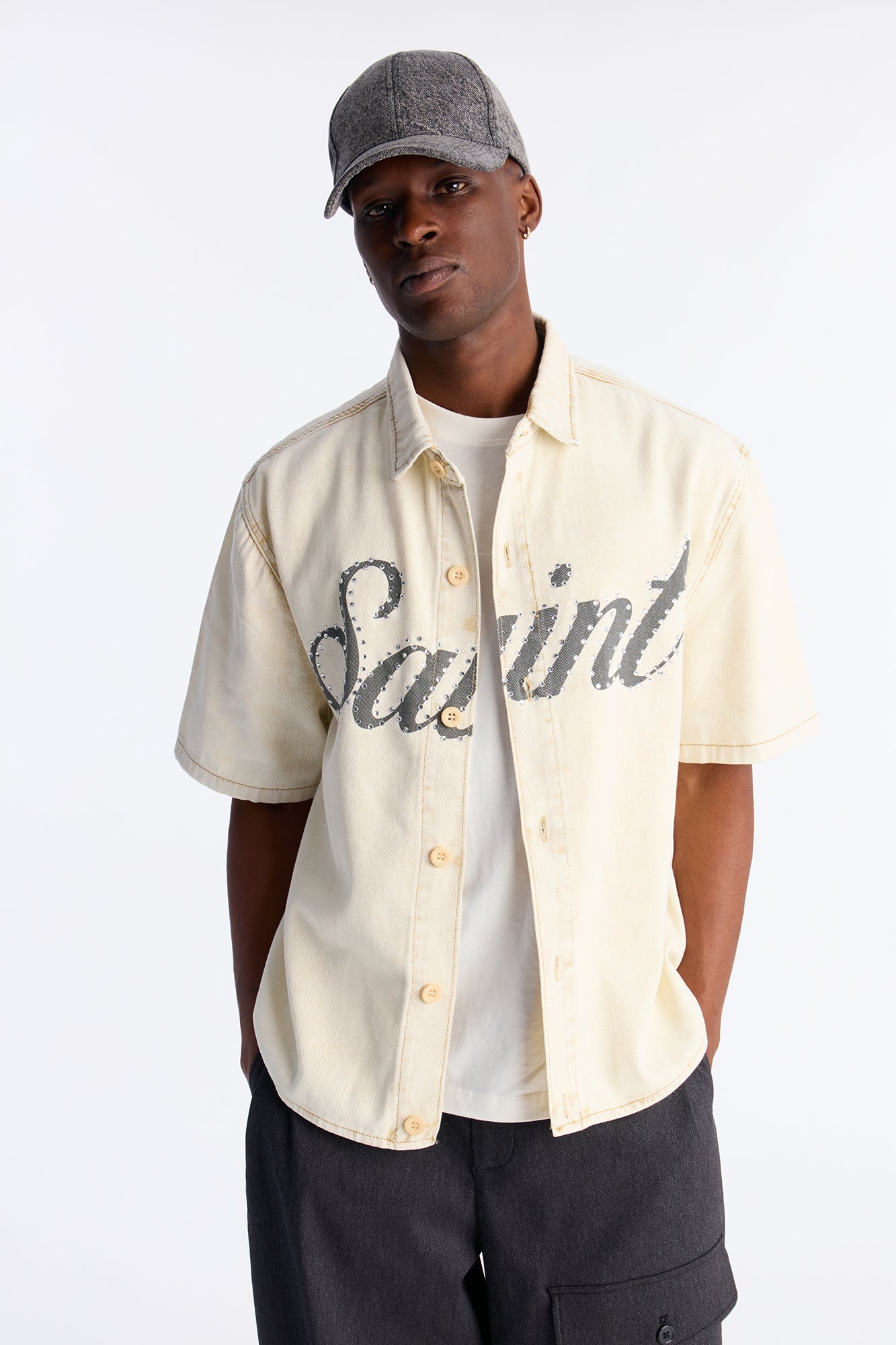 Saint Blaze Button Up Shirt - Tan Fashion Nova