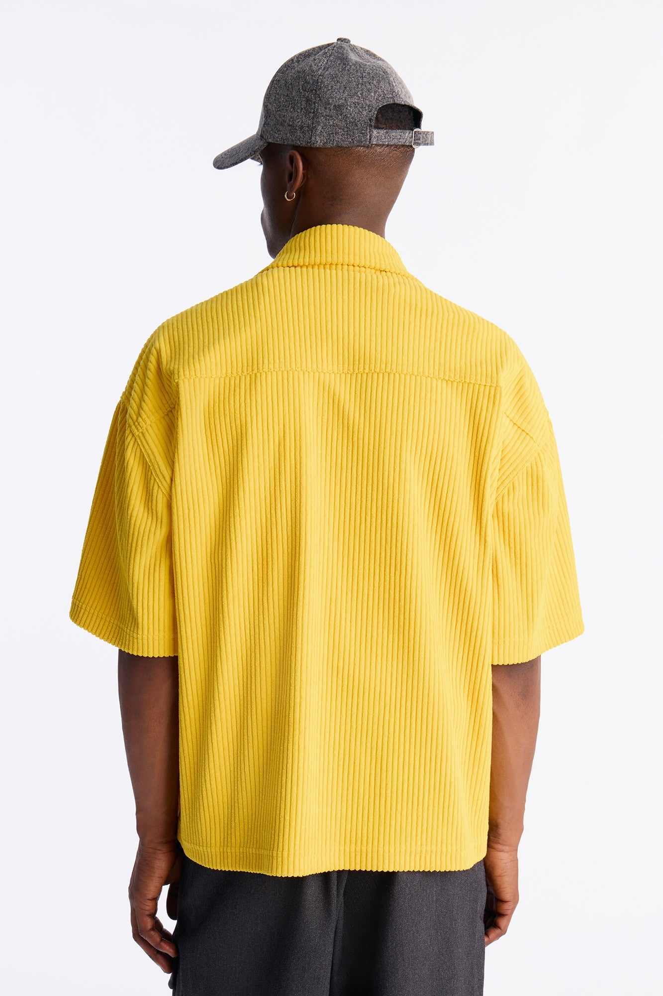 Ultra Oversized Corduroy Button Up Shirt - Yellow Fashion Nova