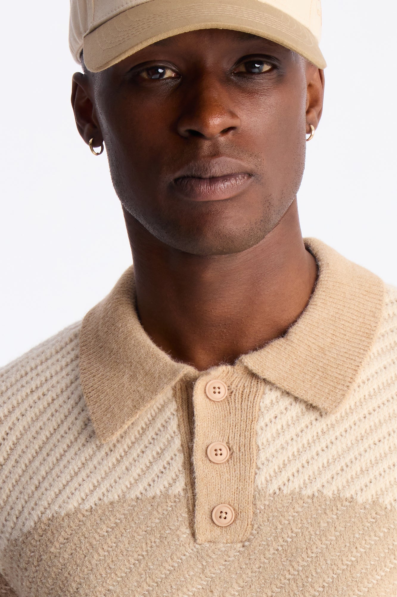 Atwater Sweater Polo - Tan Fashion Nova