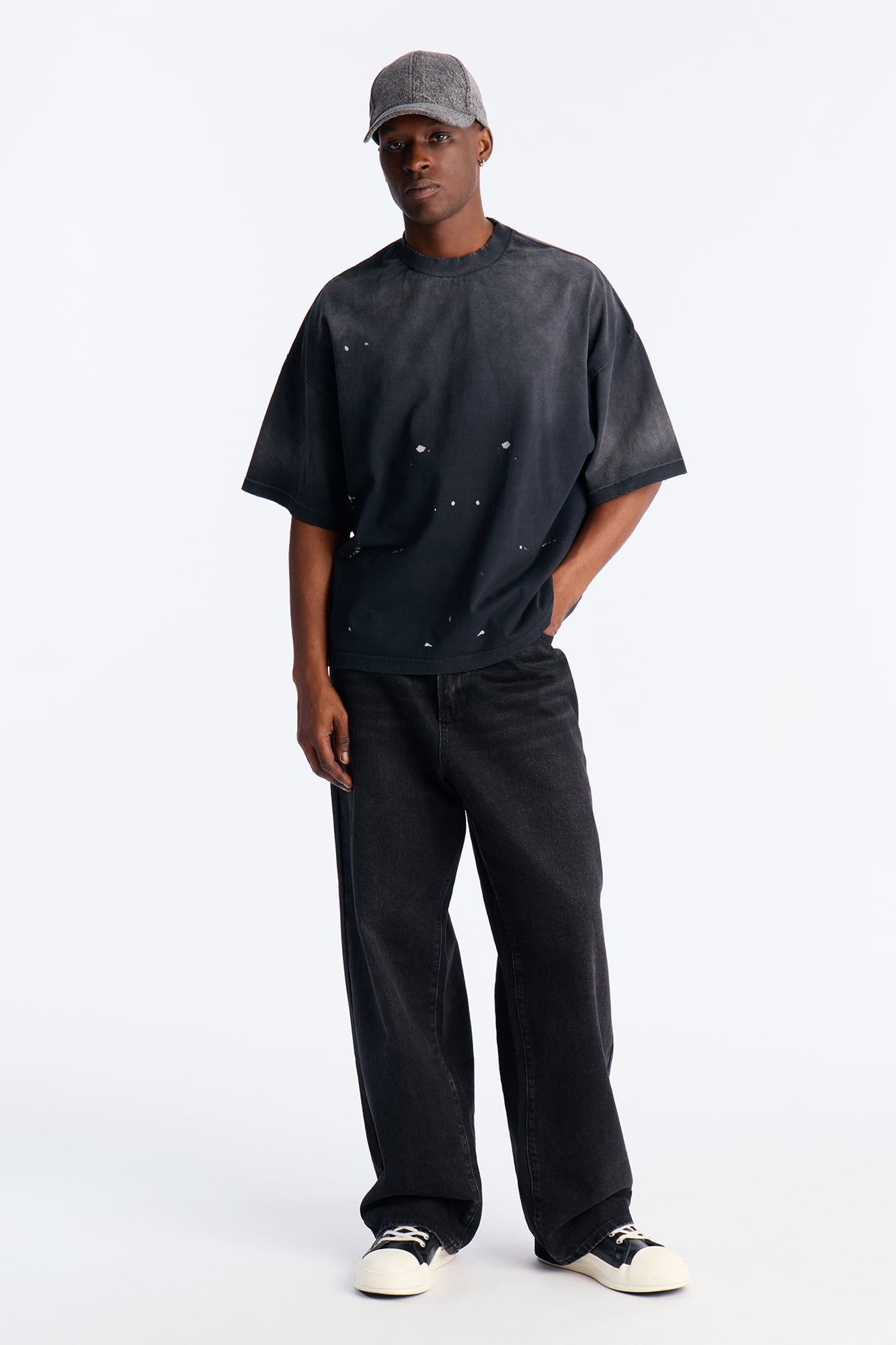 Boxy Studio Tee - Black Fashion Nova