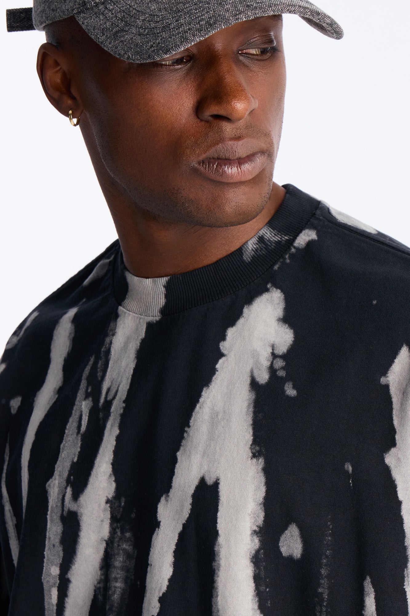 Boxy Brushstroke Tee - Black Fashion Nova