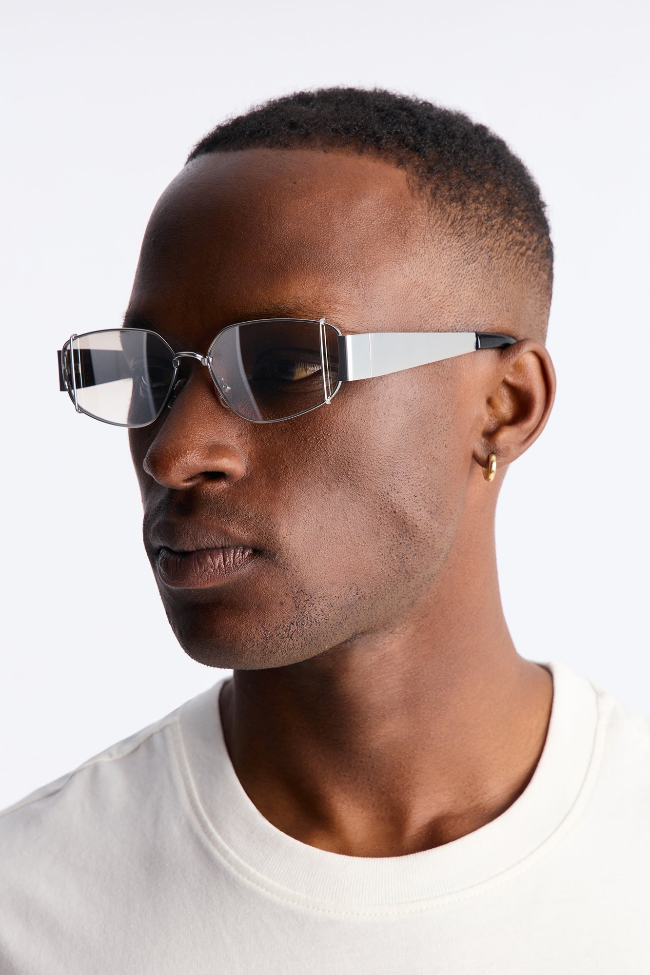 Strike Round Matte Metal Frame Sunglasses - Silver Fashion Nova