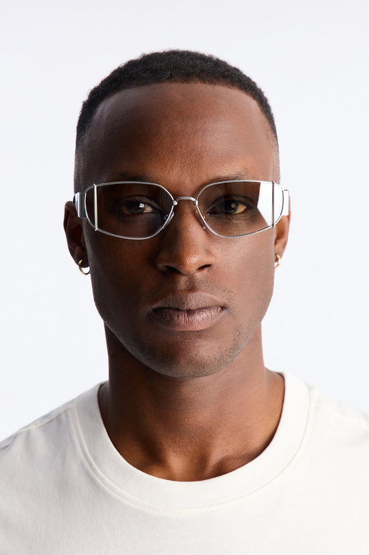 Strike Round Matte Metal Frame Sunglasses - Silver Fashion Nova
