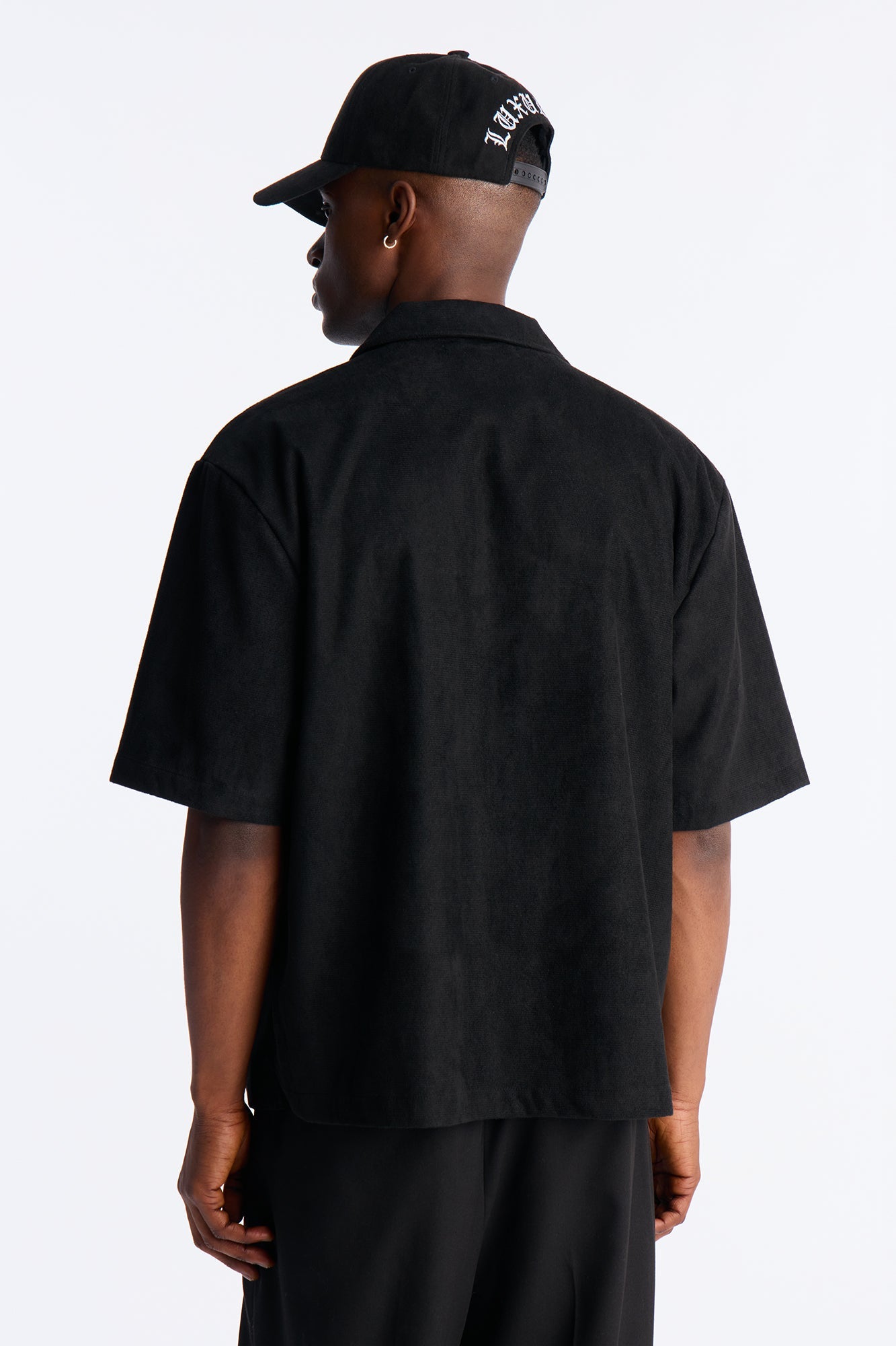 Relaxed Brushed Double Pocket Button Up Shirt - Black Fashion Nova