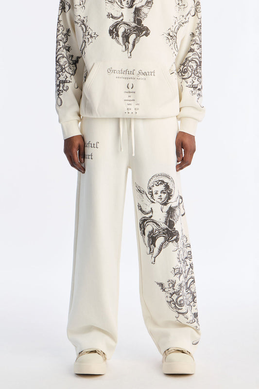 Grateful Heart Sweatpants - Cream Fashion Nova