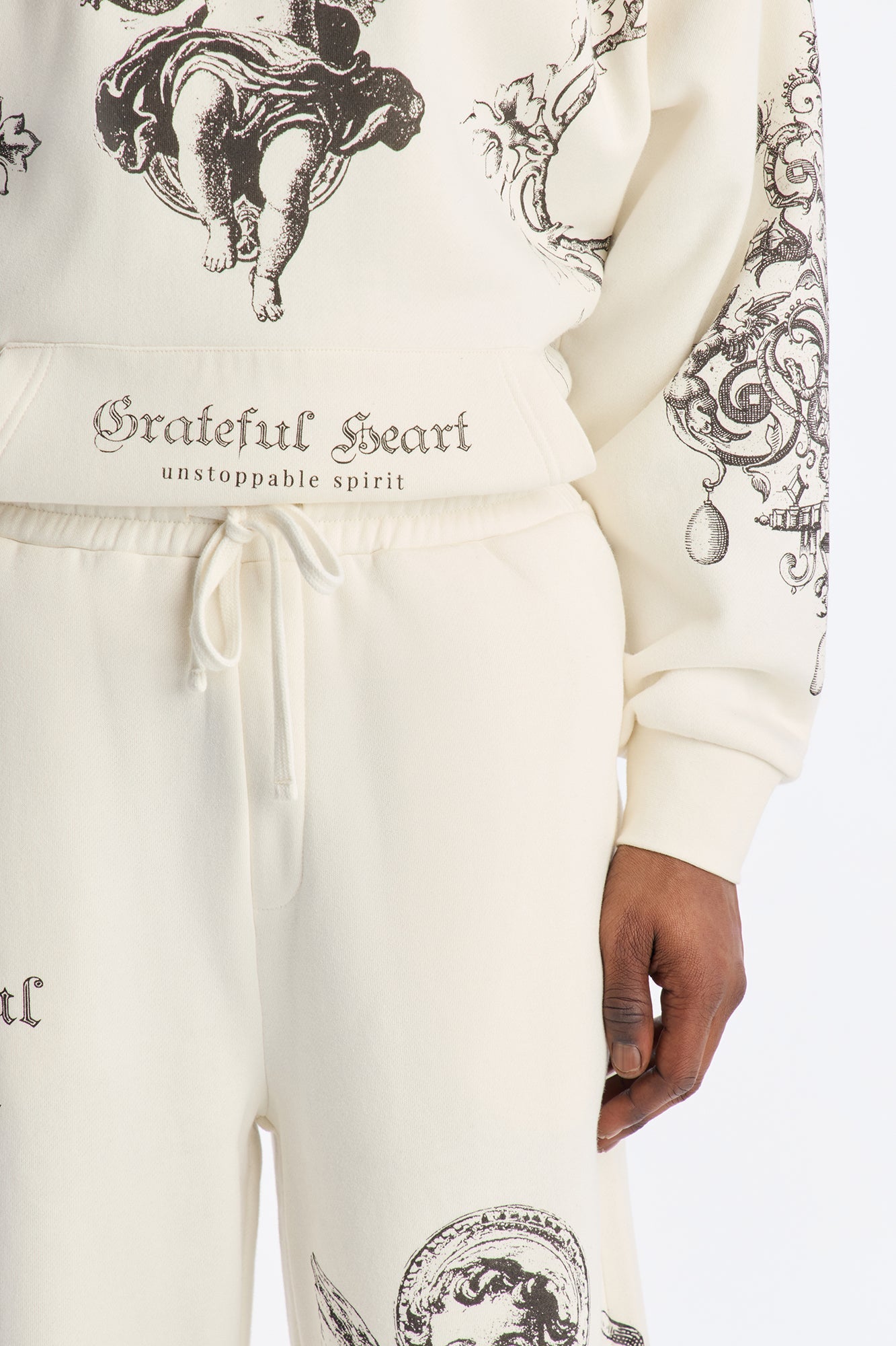 Grateful Heart Sweatpants - Cream Fashion Nova