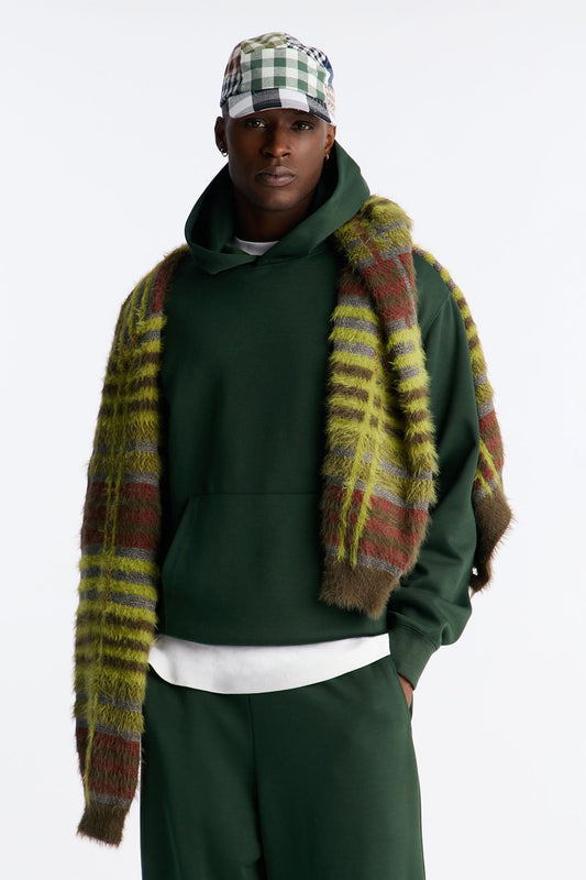 Structured Fleece Hoodie - Green Fashion Nova