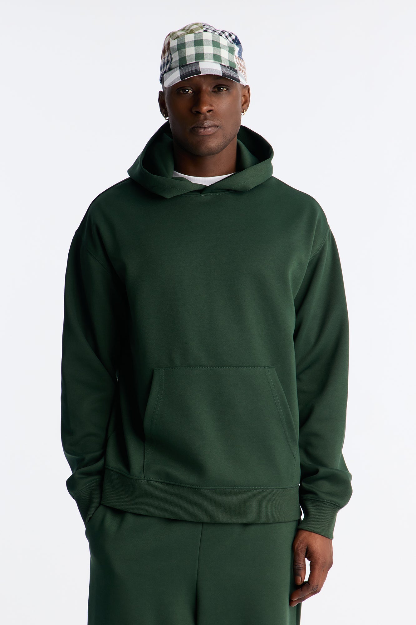 Structured Fleece Hoodie - Green Fashion Nova