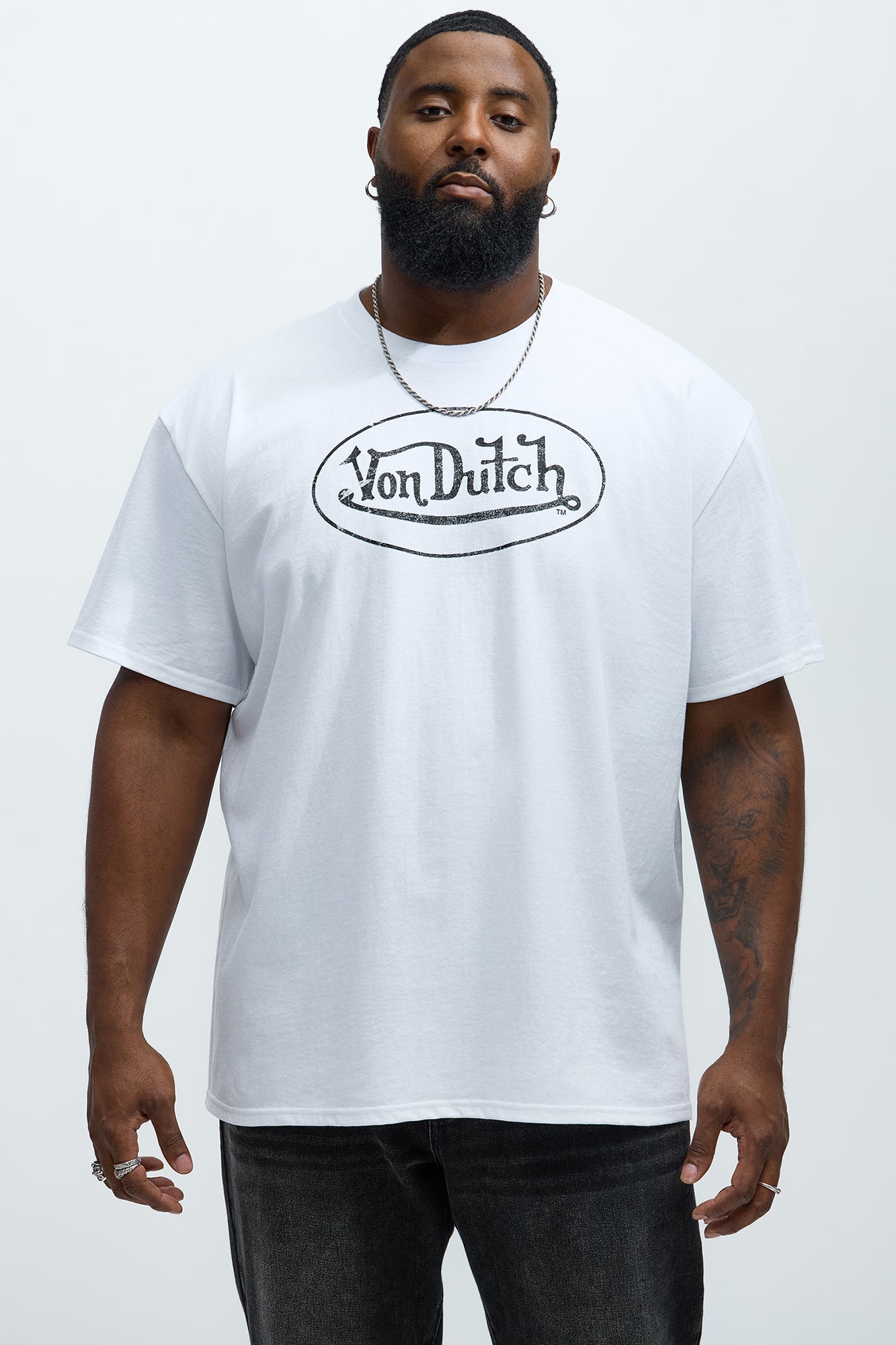 Von Dutch Vintage Logo Short Sleeve Tee - White Fashion Nova