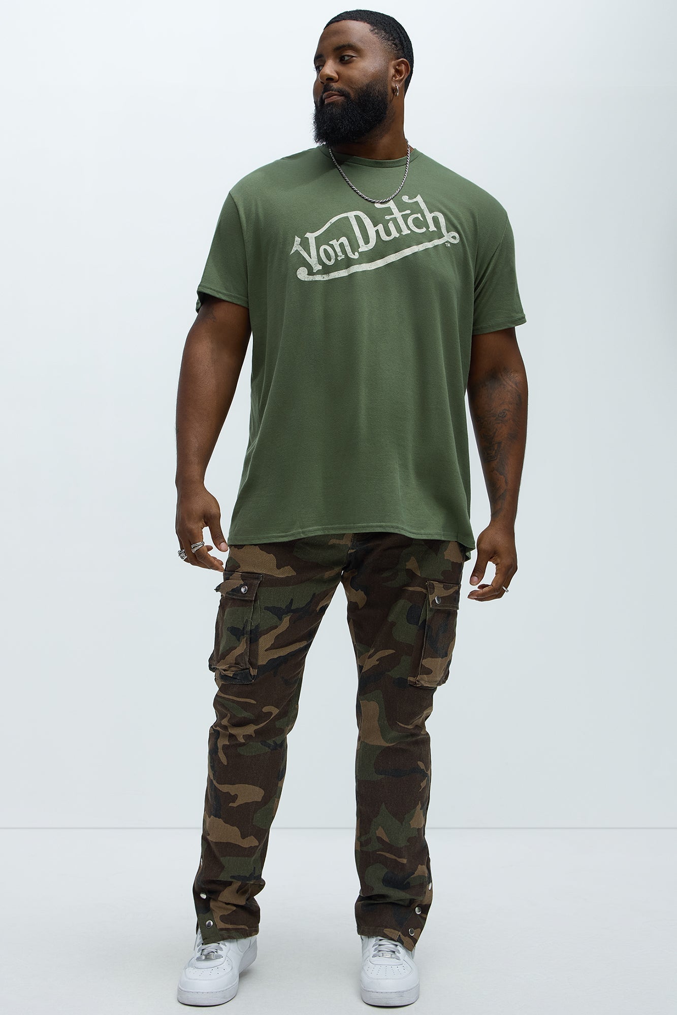 Von Dutch Vintage Short Sleeve Tee - Olive Fashion Nova