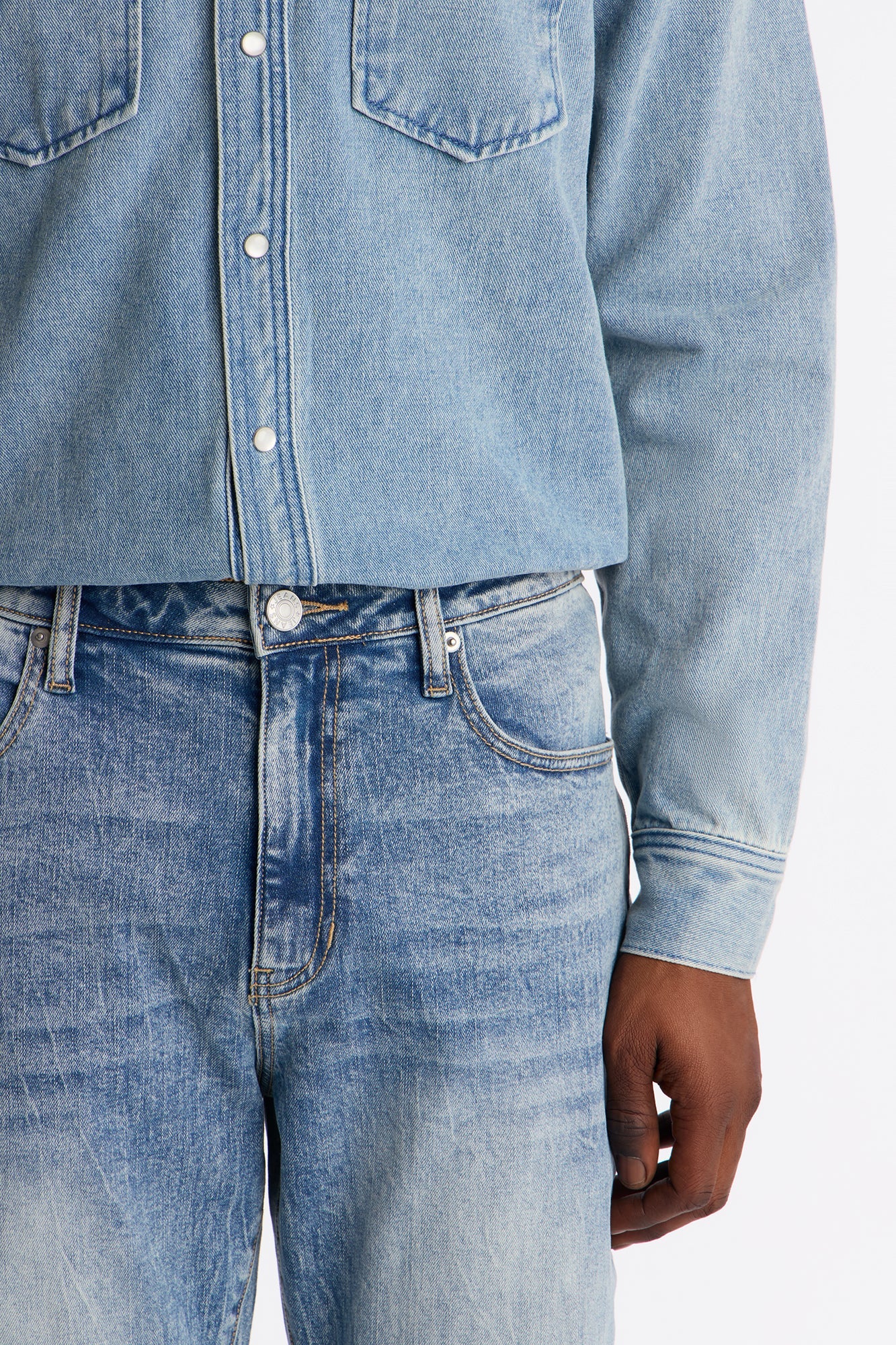 Stacked Skinny Flare Vault Jean - Light Blue Wash Fashion Nova