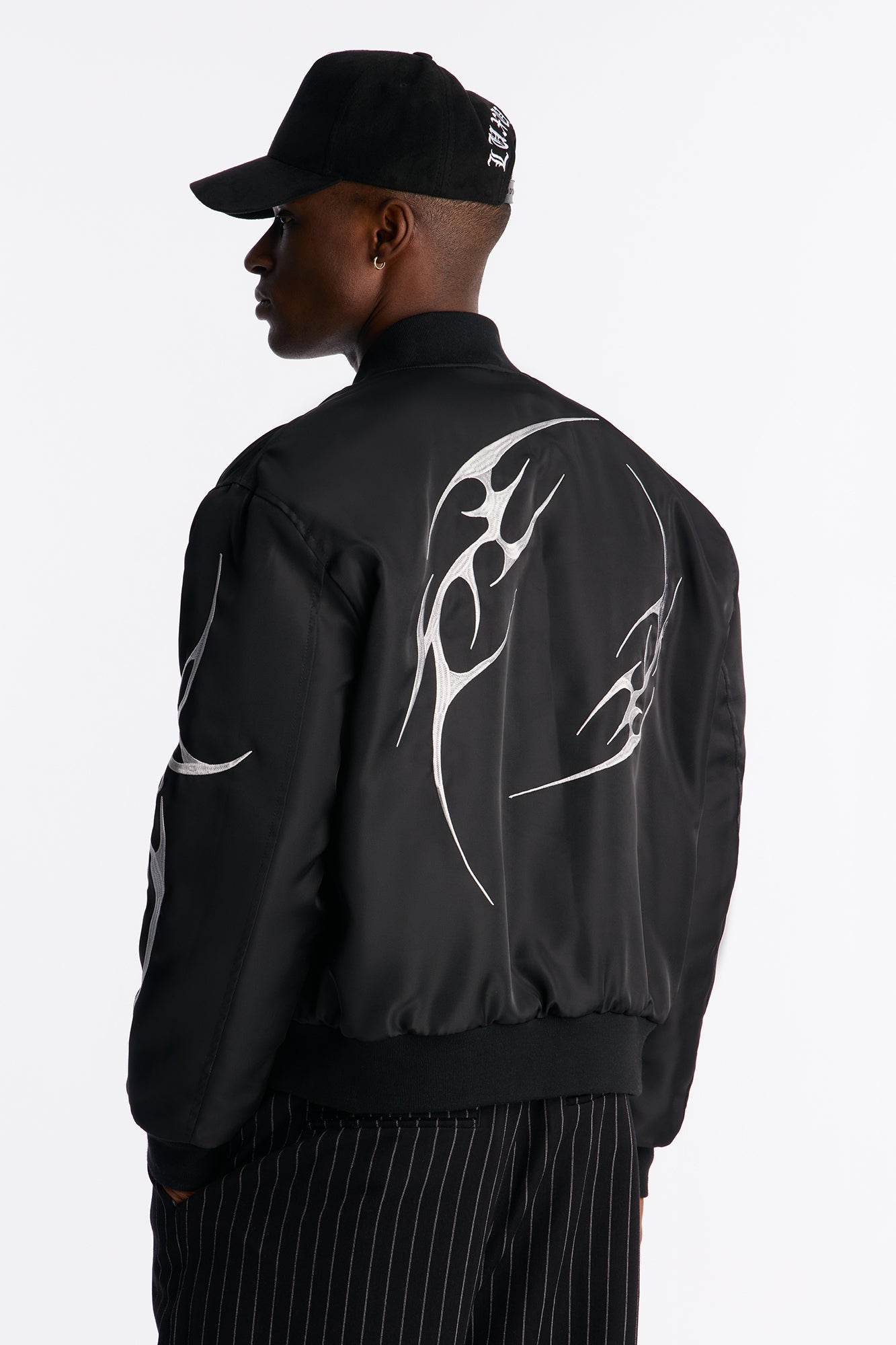 Relaxed Classic Embroidered Bomber Jacket - Black Fashion Nova