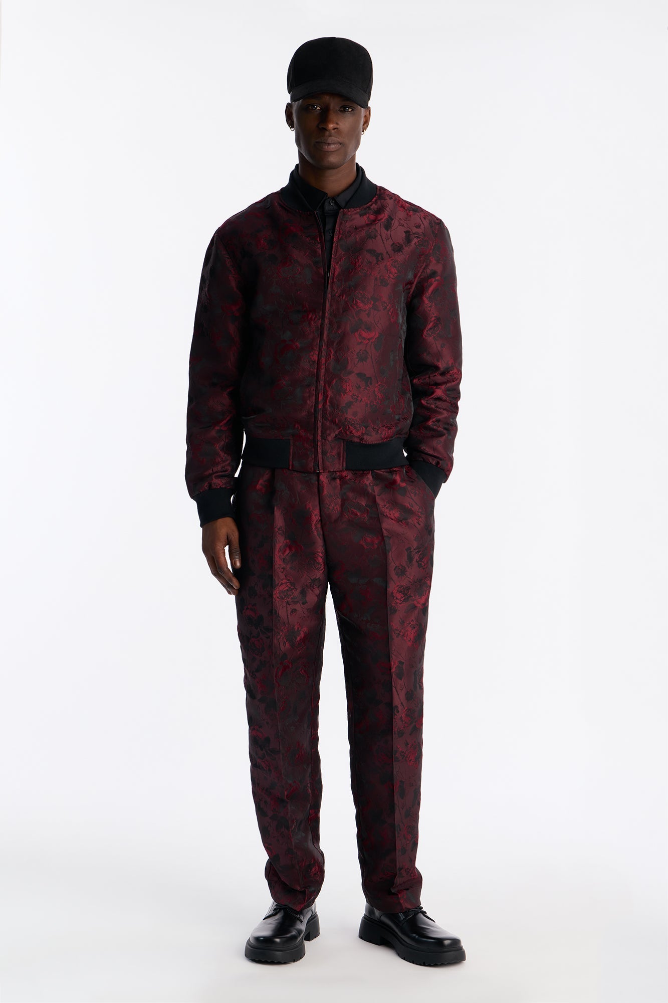 Straight Rose Mirage Pleated Trouser - Burgundy Fashion Nova
