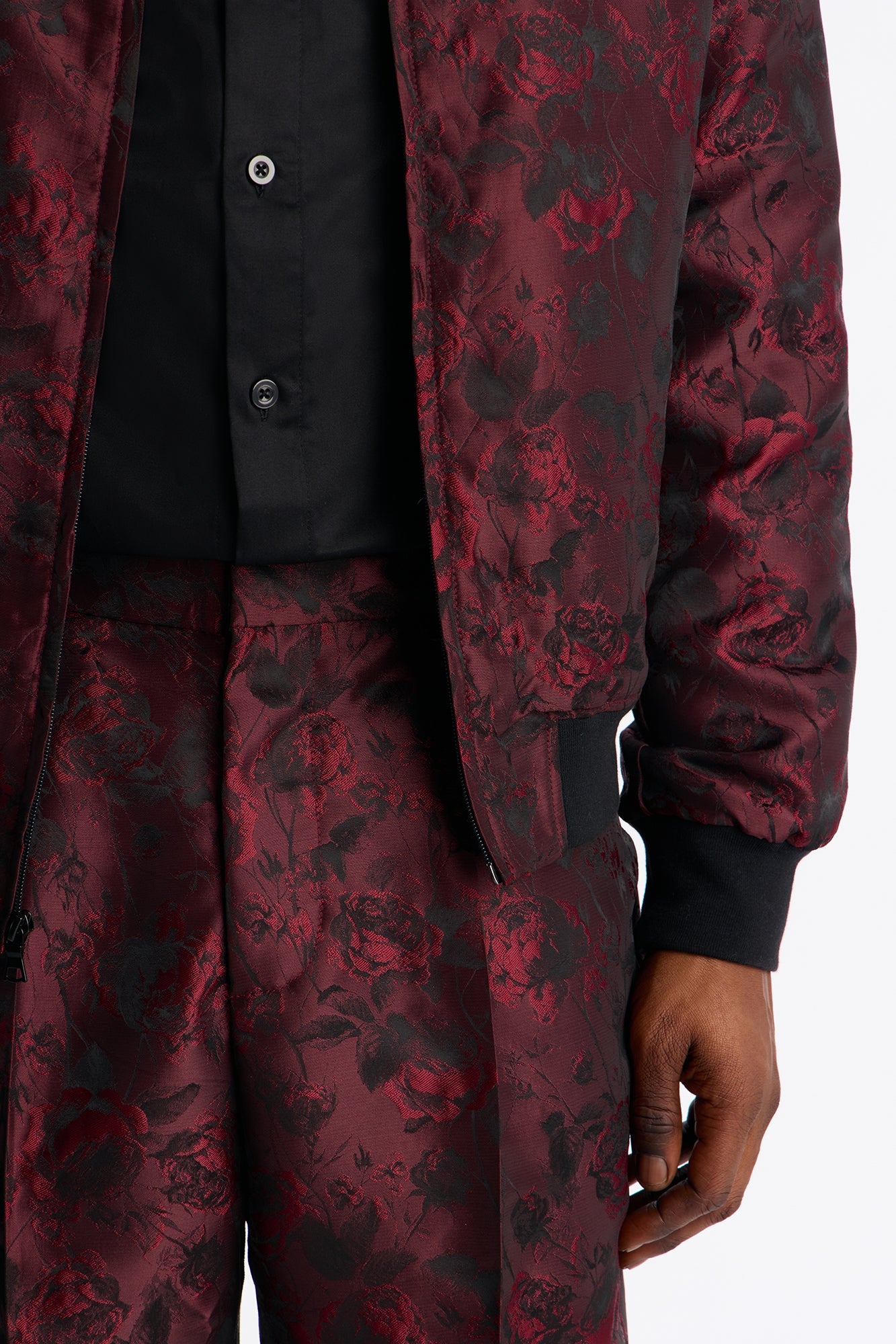 Straight Rose Mirage Pleated Trouser - Burgundy Fashion Nova