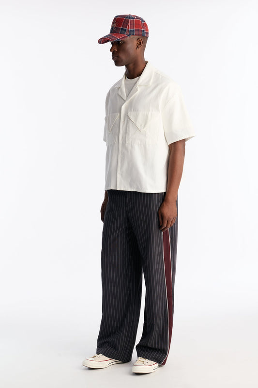 Baggy Elevated Side Stripe Trouser - Black Fashion Nova