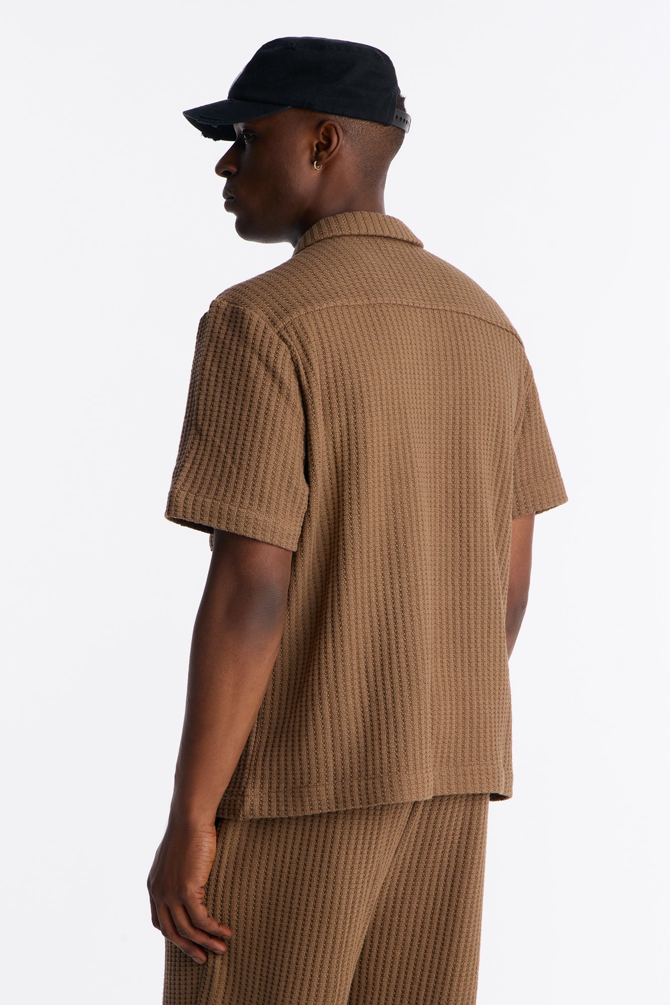 London Fog Textured Button Up Shirt - Brown Fashion Nova