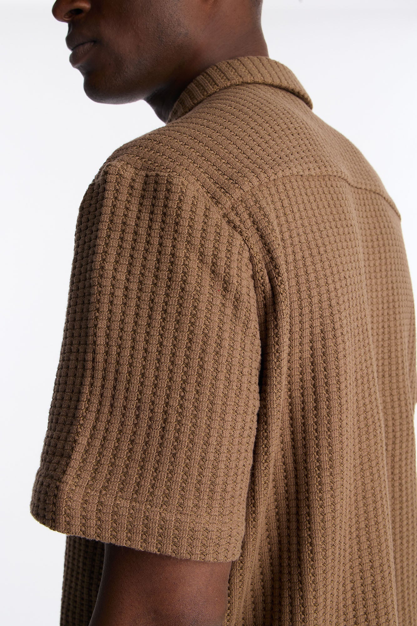 London Fog Textured Button Up Shirt - Brown Fashion Nova