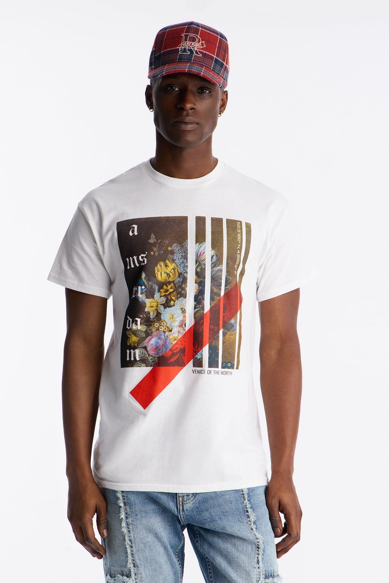Amsterdam Floral Arrangement Short Sleeve Tee - White Fashion Nova
