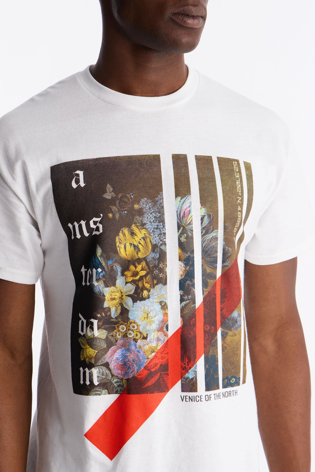 Amsterdam Floral Arrangement Short Sleeve Tee - White Fashion Nova