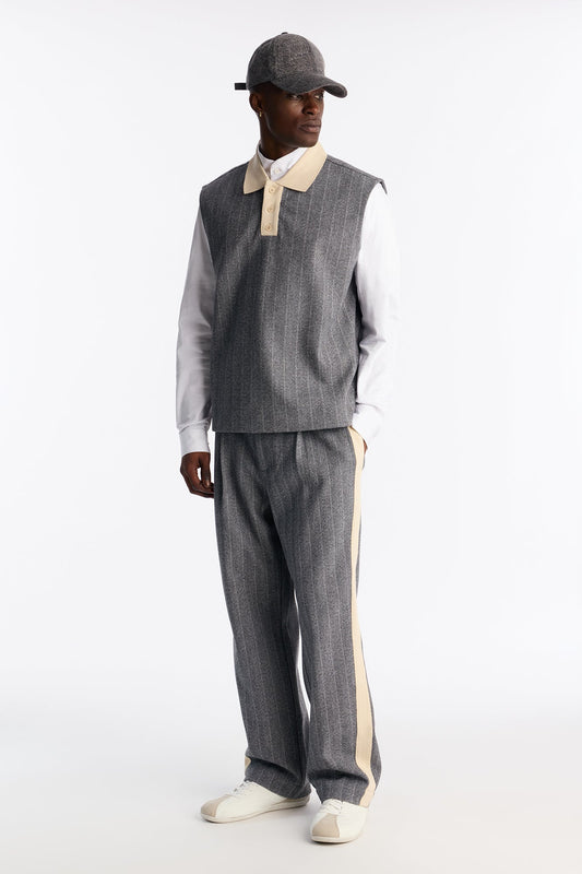 Straight Doheny Pleated Trouser - Grey Fashion Nova