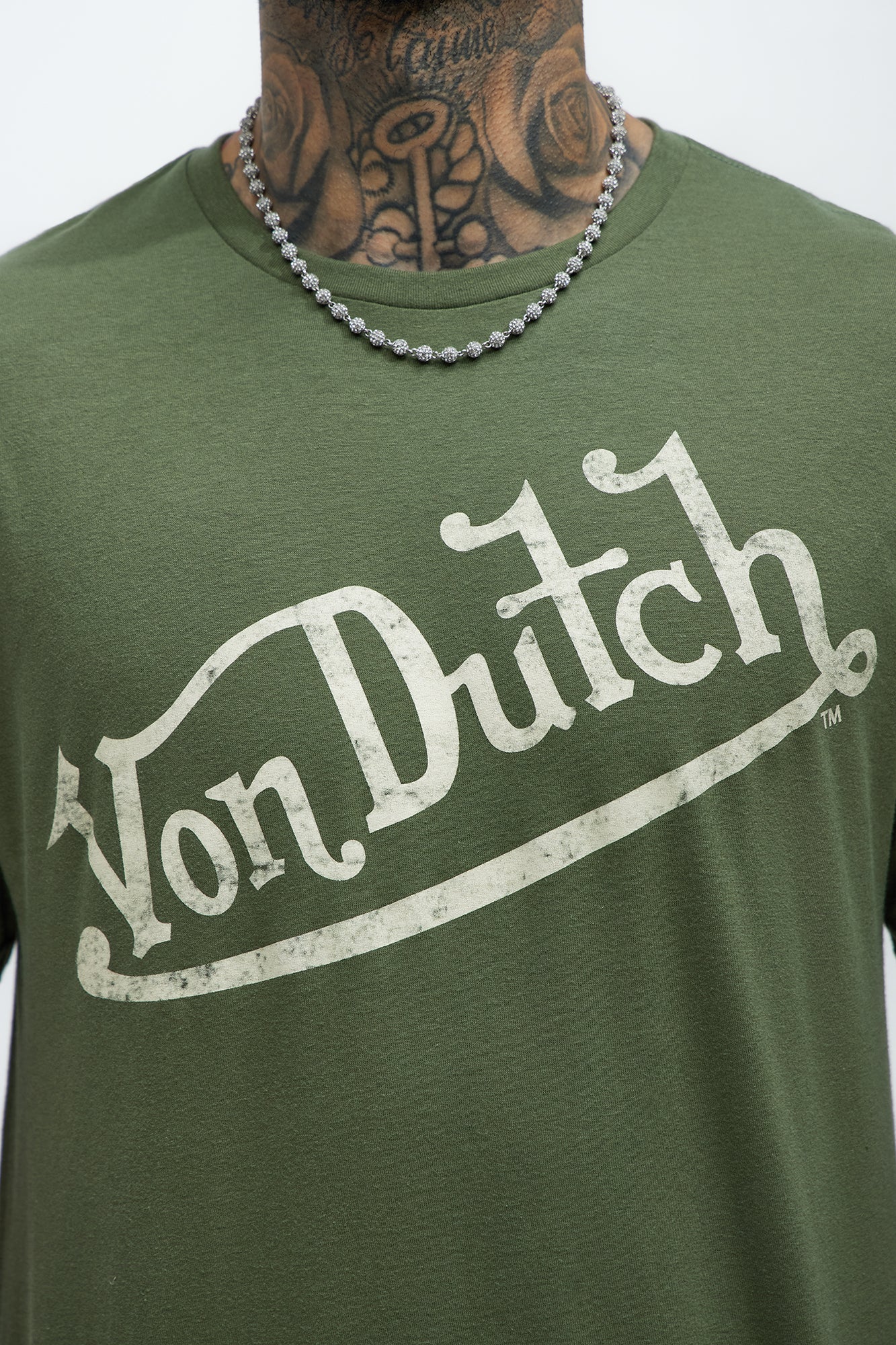 Von Dutch Vintage Short Sleeve Tee - Olive Fashion Nova