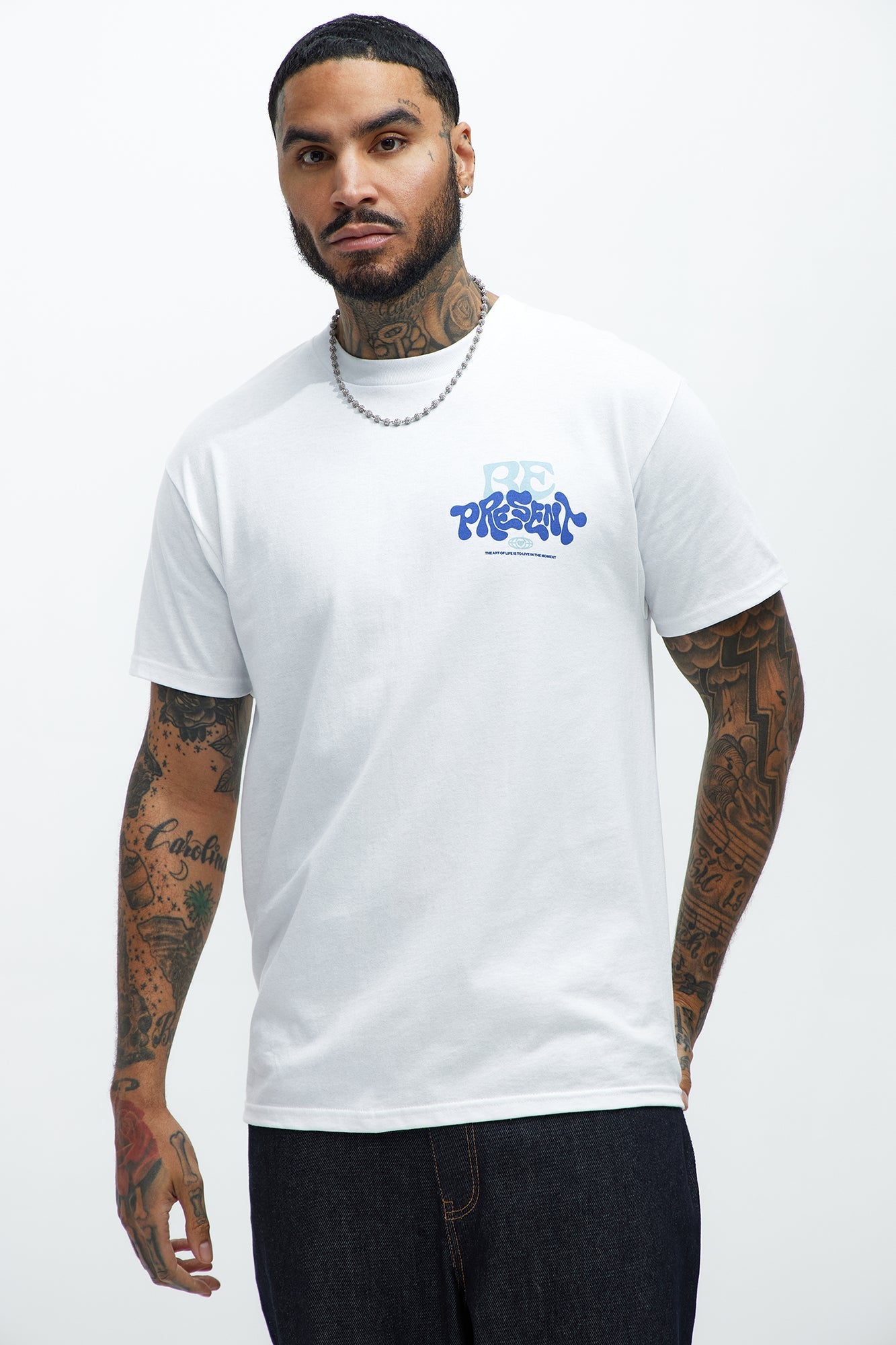 Past Present Future Short Sleeve Tee - White Fashion Nova
