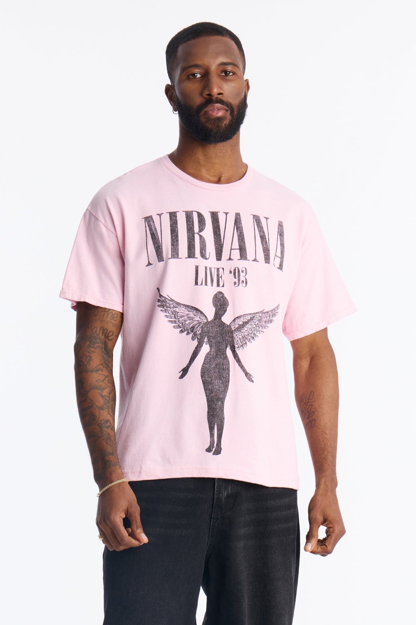 Nirvana In Utero Revival Short Sleeve Tee - Pink Fashion Nova