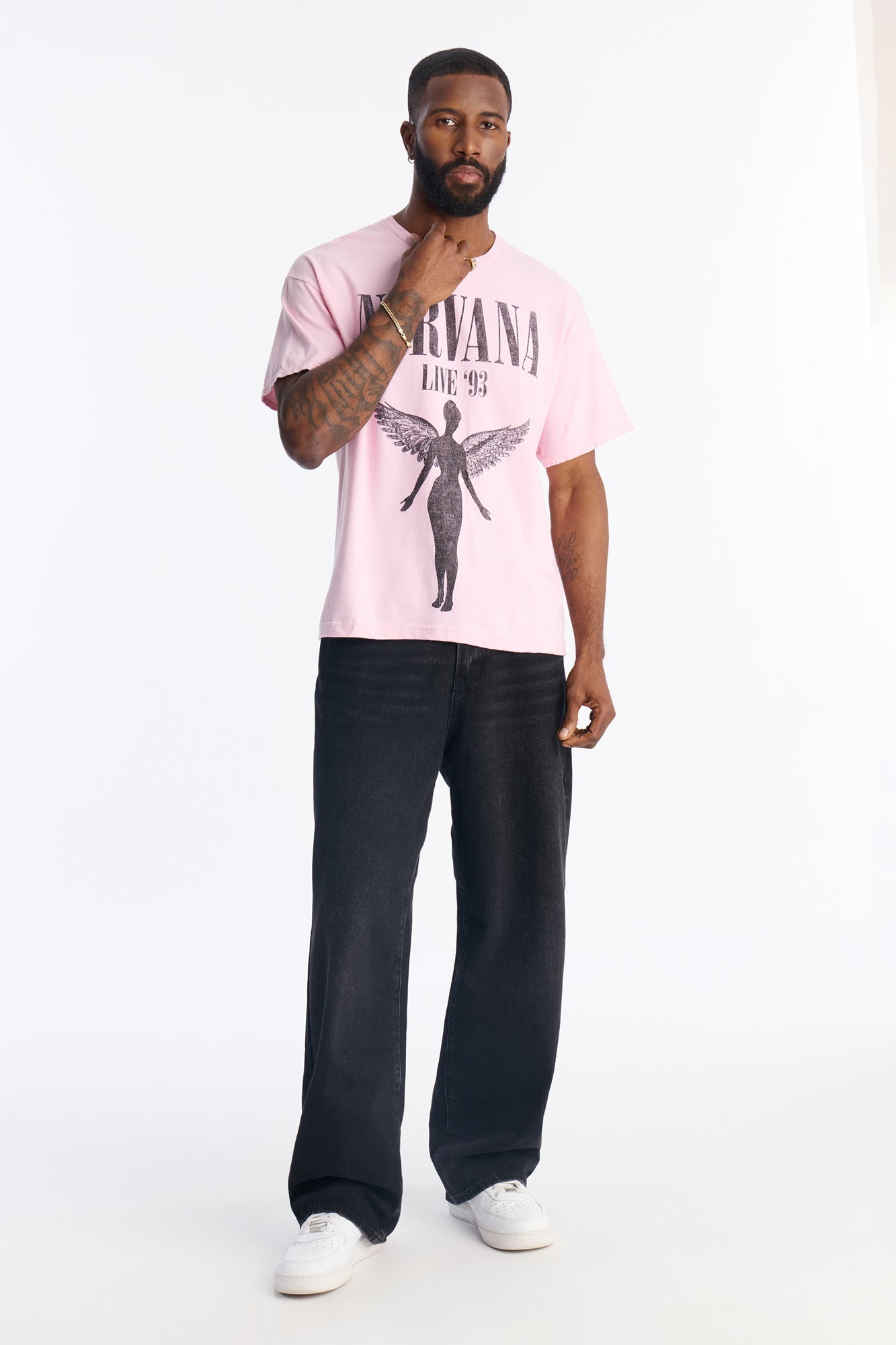 Nirvana In Utero Revival Short Sleeve Tee - Pink Fashion Nova